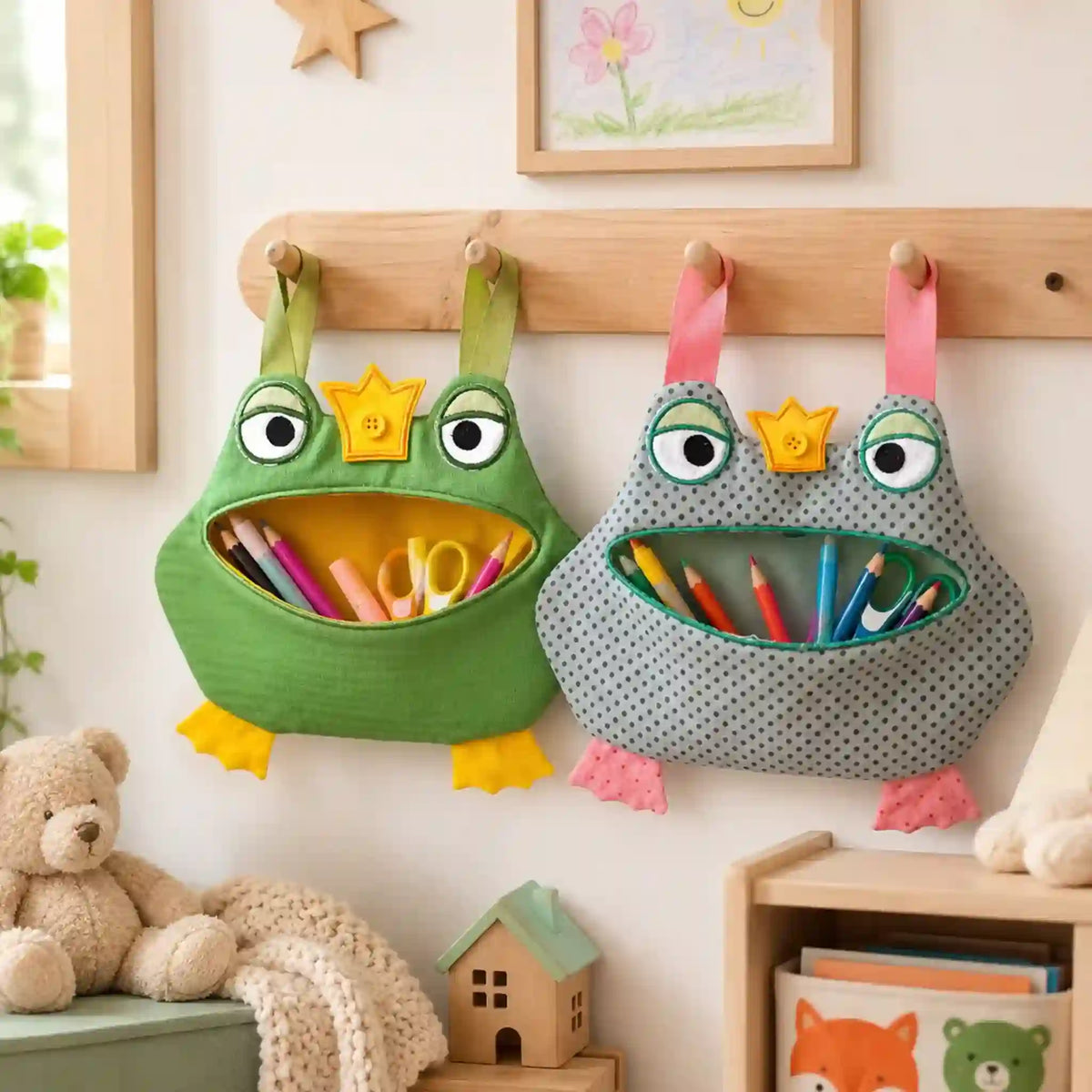 ITH Stickdatei Klammerfrosch