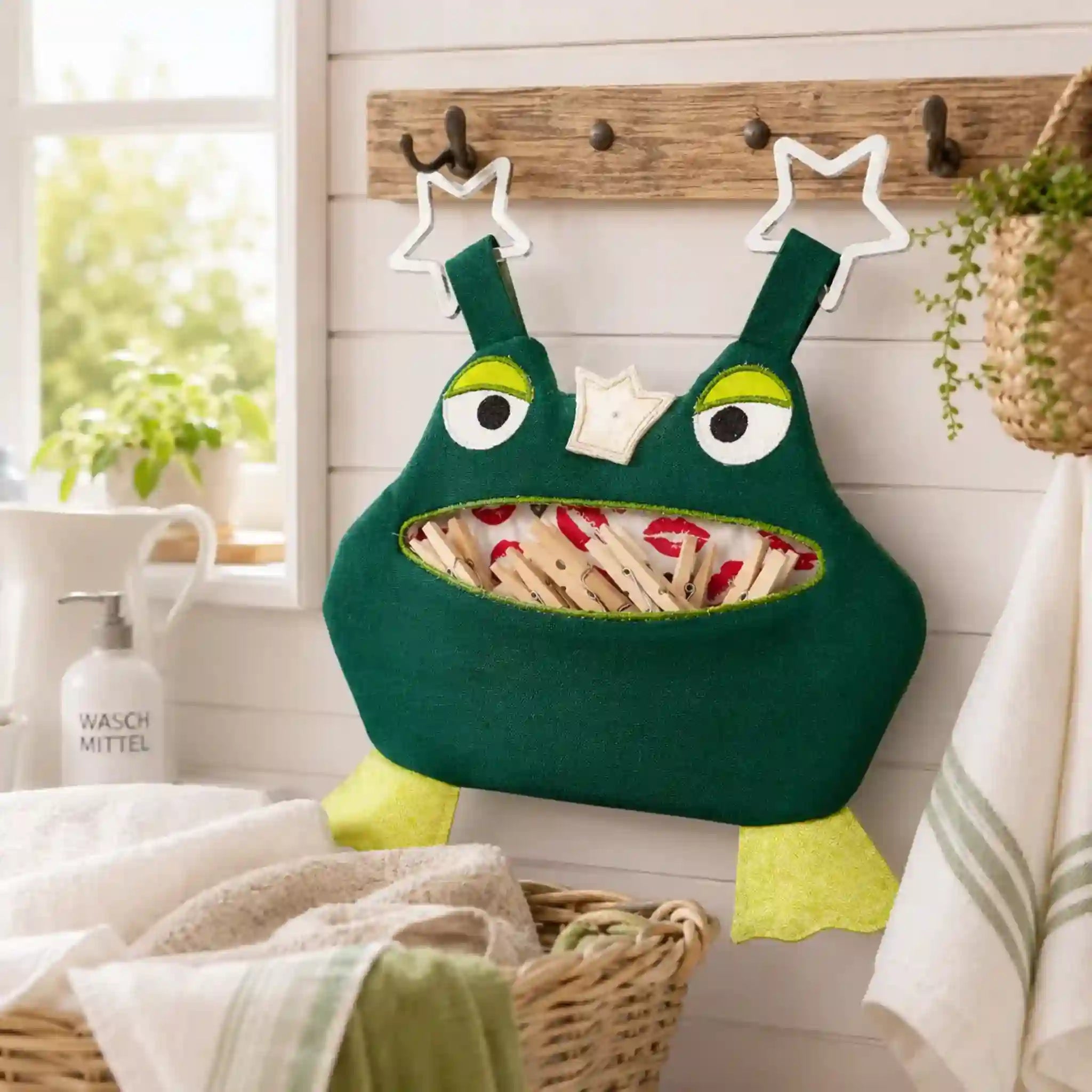 ITH Stickdatei Klammerfrosch