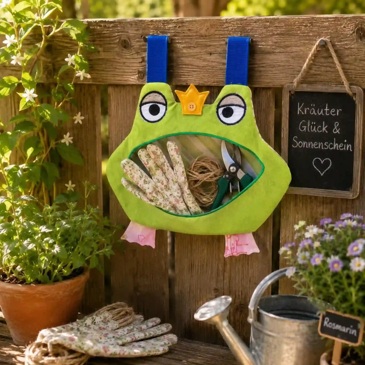 ITH Stickdatei Klammerfrosch