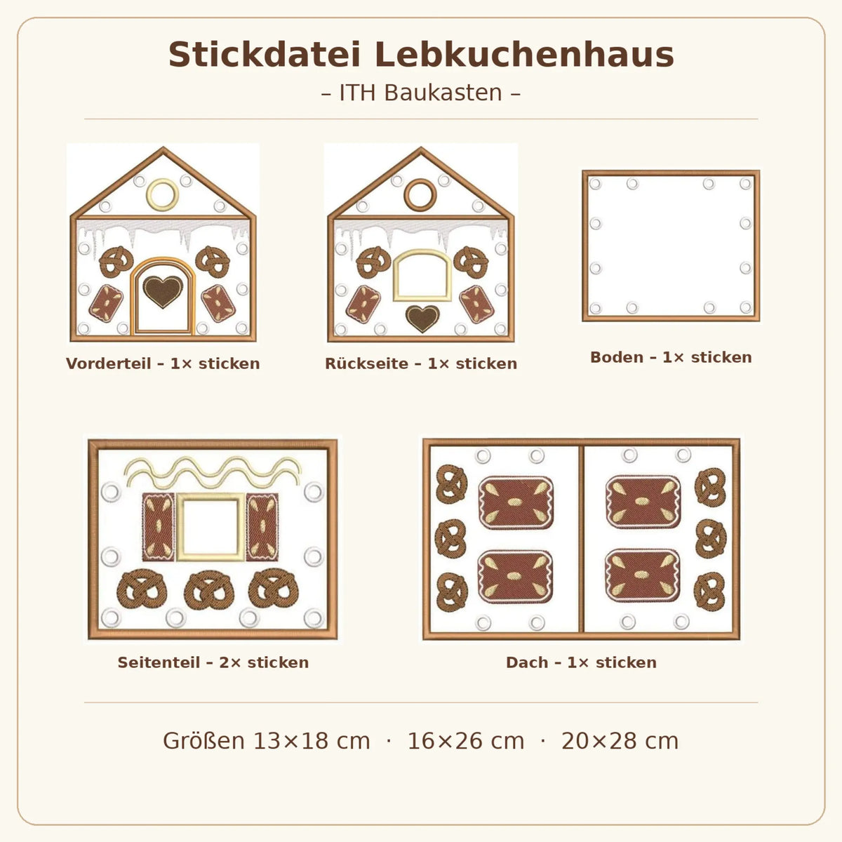 ITH Stickdatei Lebkuchenhaus