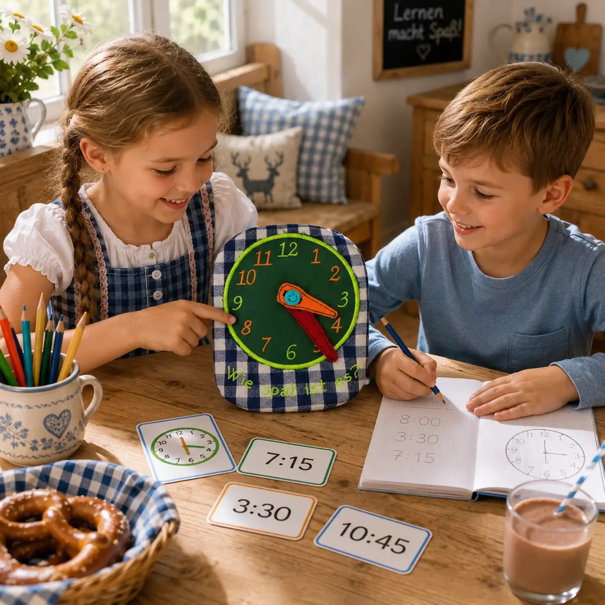 ITH Stickdatei Lernuhr für Schule