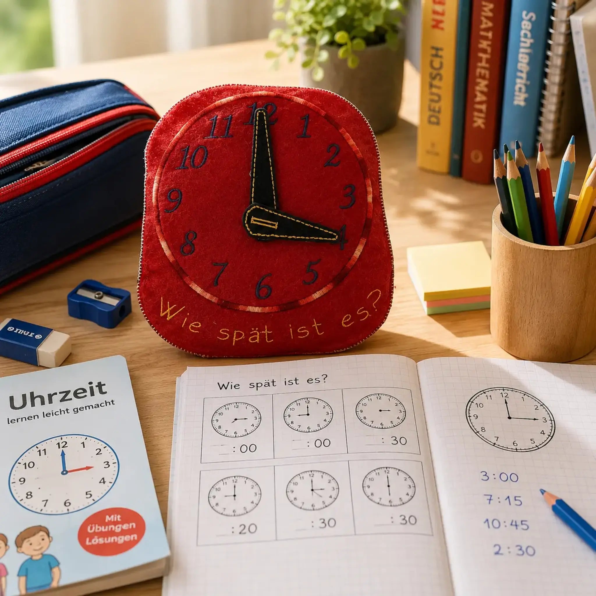 ITH Stickdatei Lernuhr für Schule