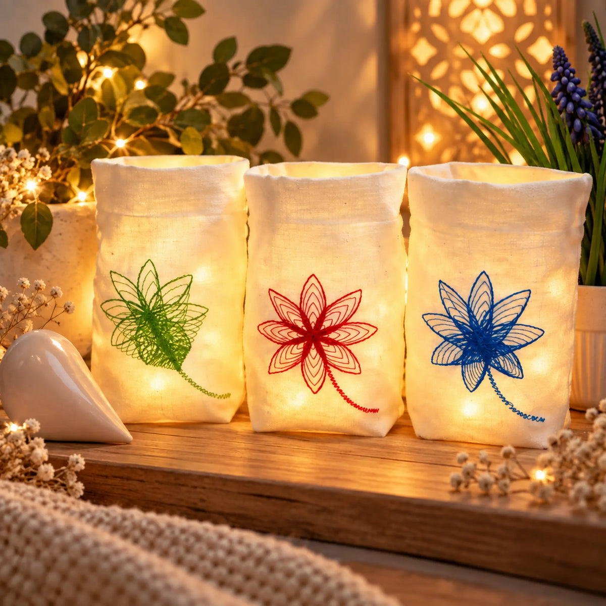 ITH Stickdatei Lichtbeutel Set