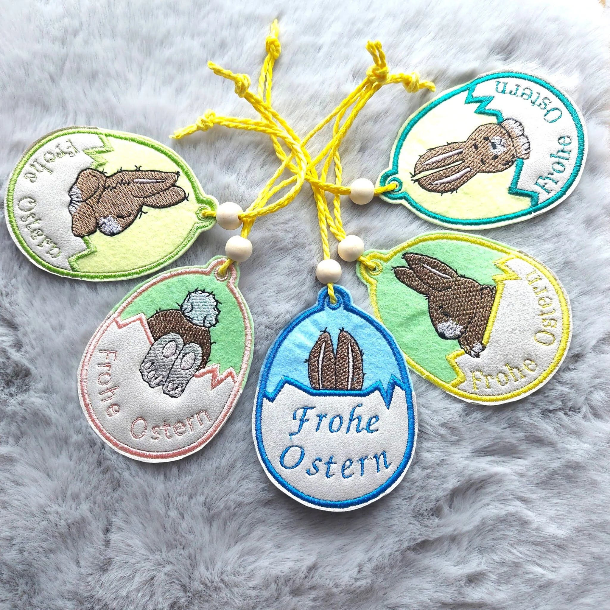 ITH Stickdatei Ostereier Hasen