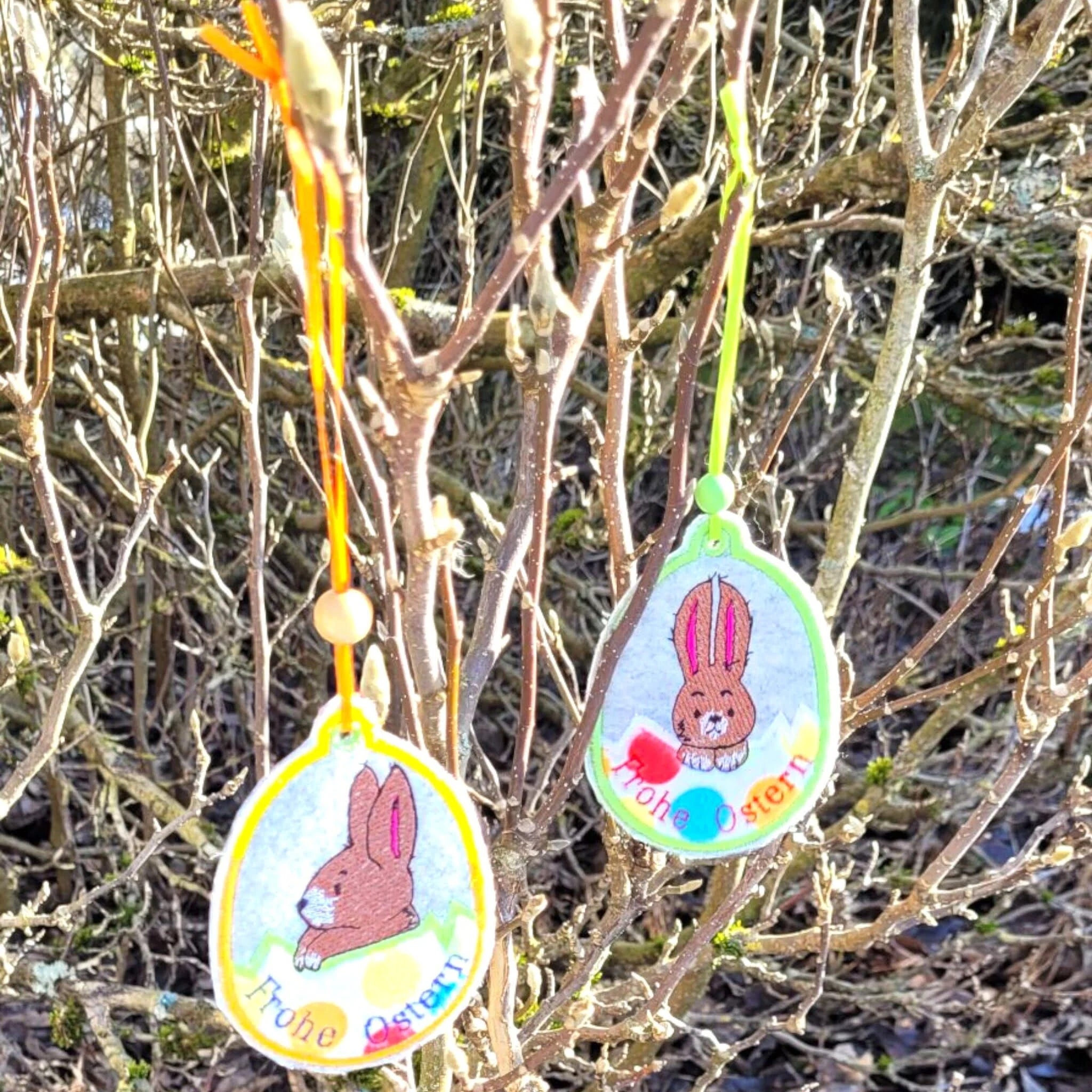 ITH Stickdatei Ostereier Hasen