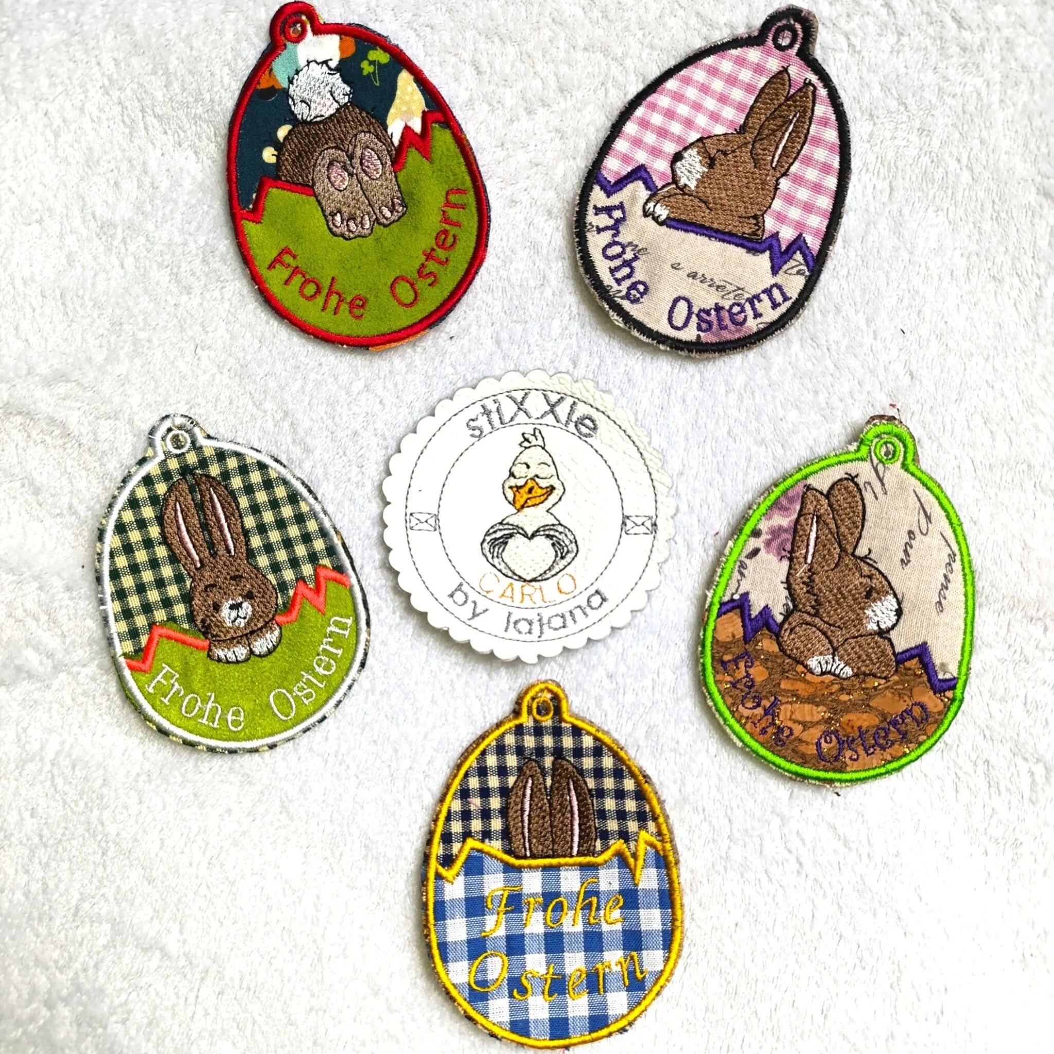 ITH Stickdatei Ostereier Hasen