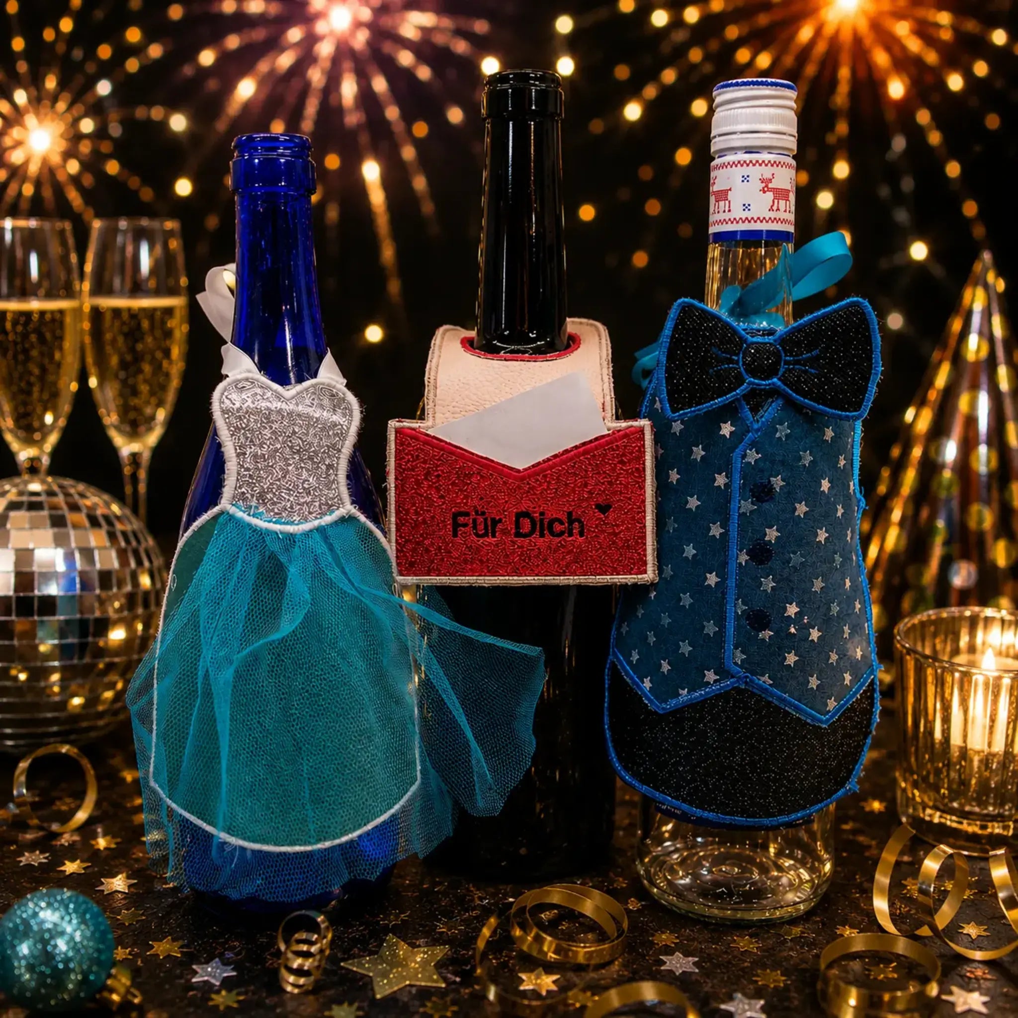 ITH Stickdatei Party Paket 🎉 – Silvester, Geburtstag & Hochzeit