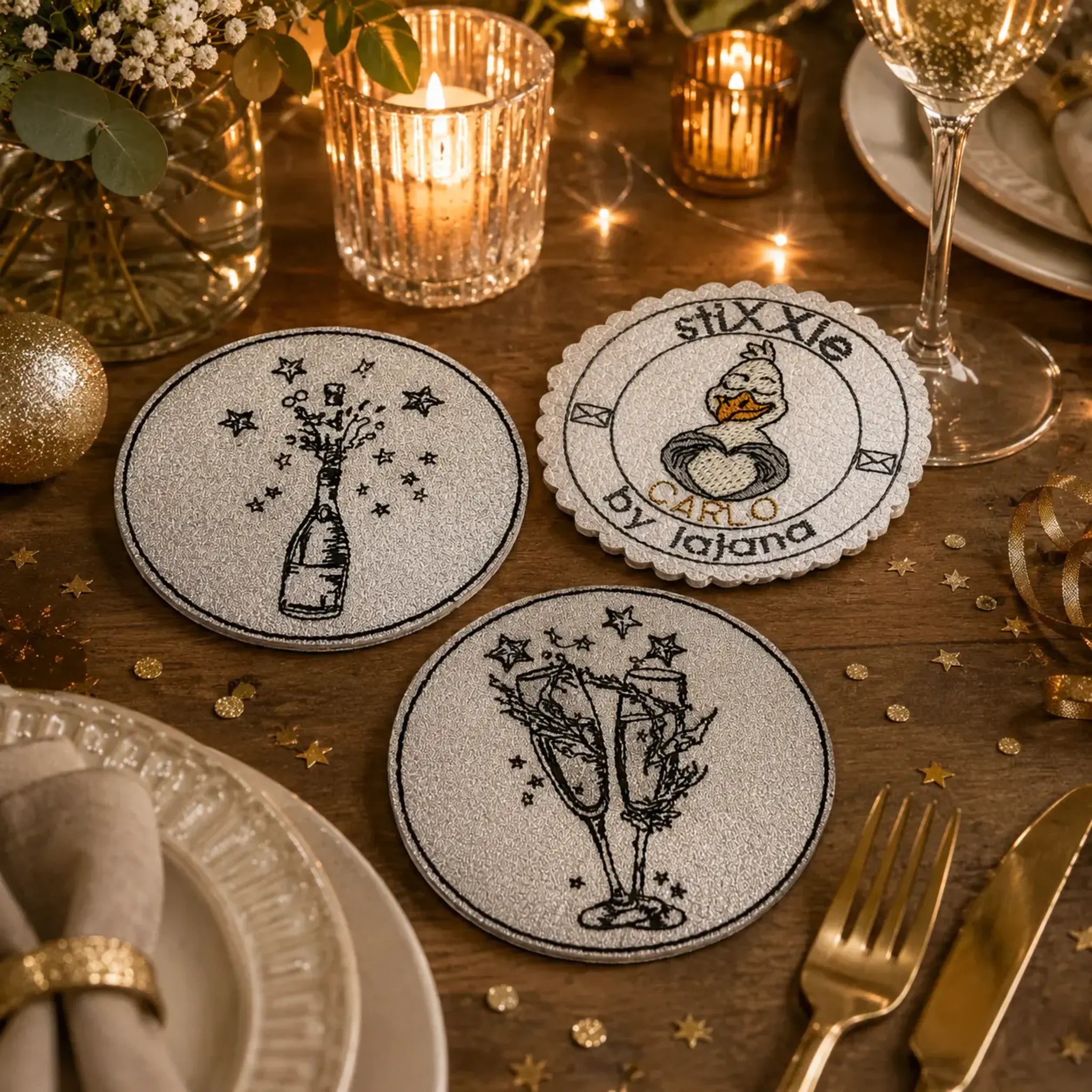 ITH Stickdatei Party Paket 🎉 – Silvester, Geburtstag & Hochzeit