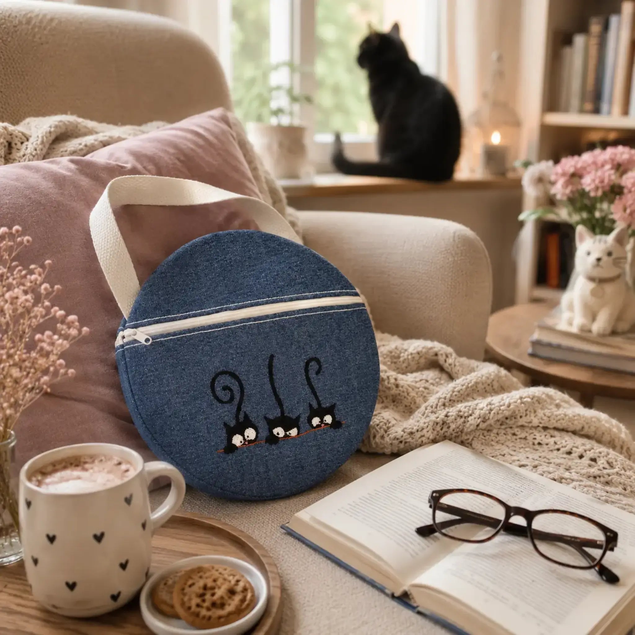 ITH Stickdatei runde Tasche in zwei Größen