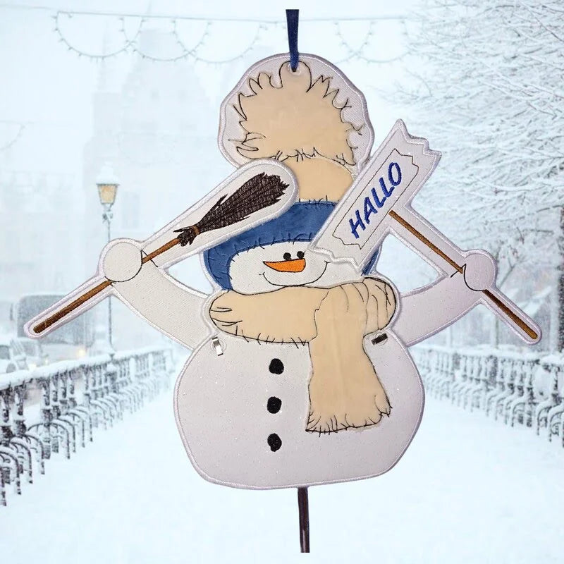 ITH Stickdatei Schneemann Hampelmann