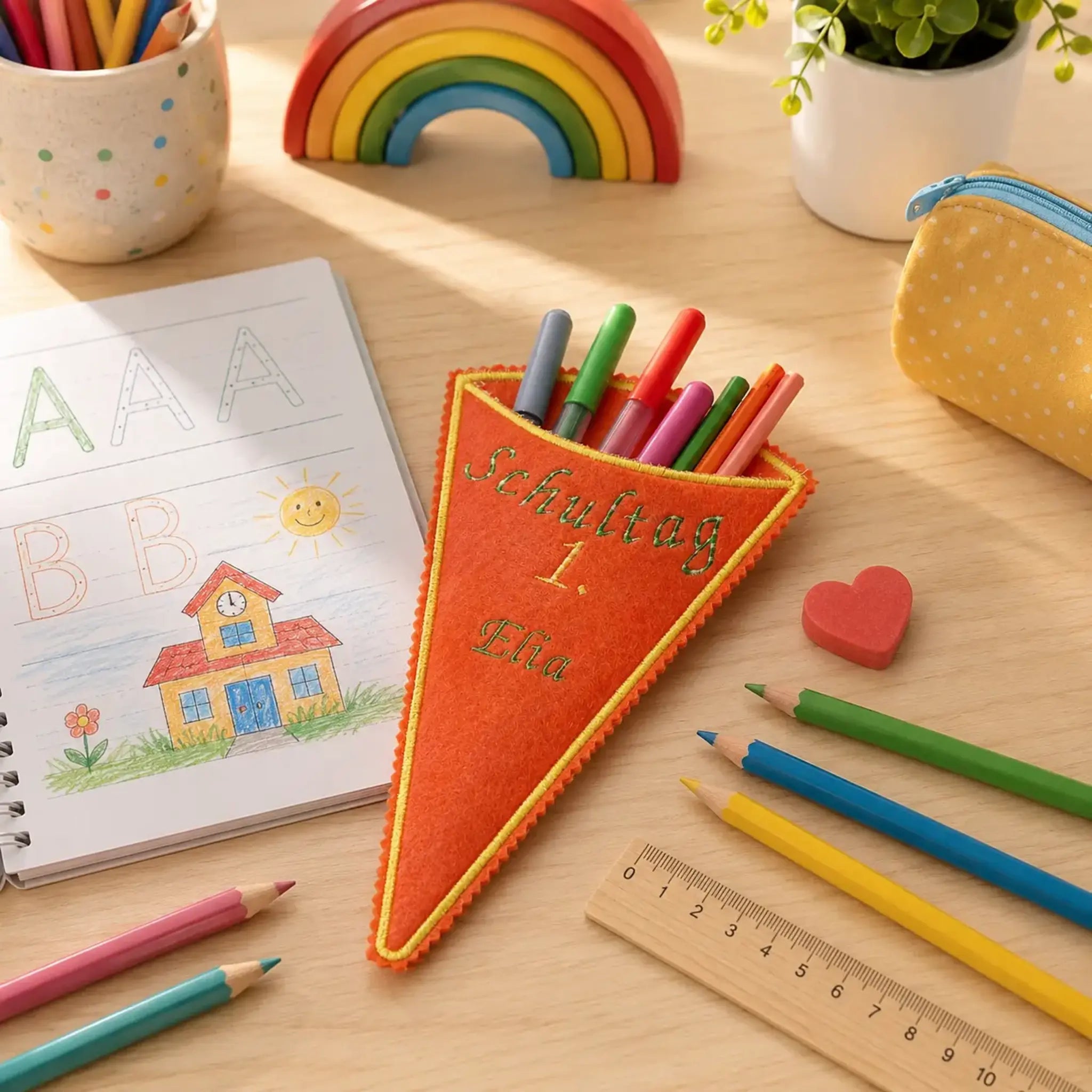 ITH Stickdatei Schultüte Täschchen – In-the-Hoop