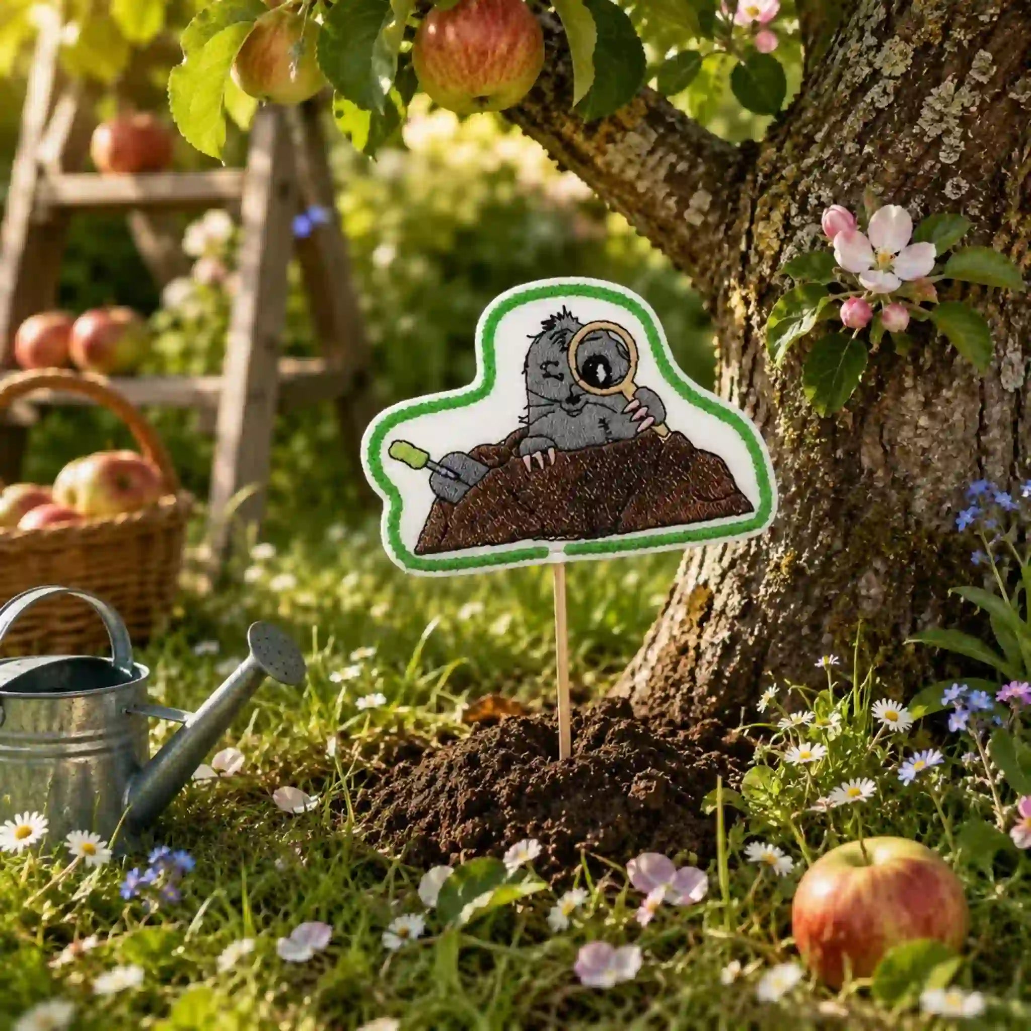 ITH Stickdatei Stabfigur Garten- & Grillwichtel 10x10