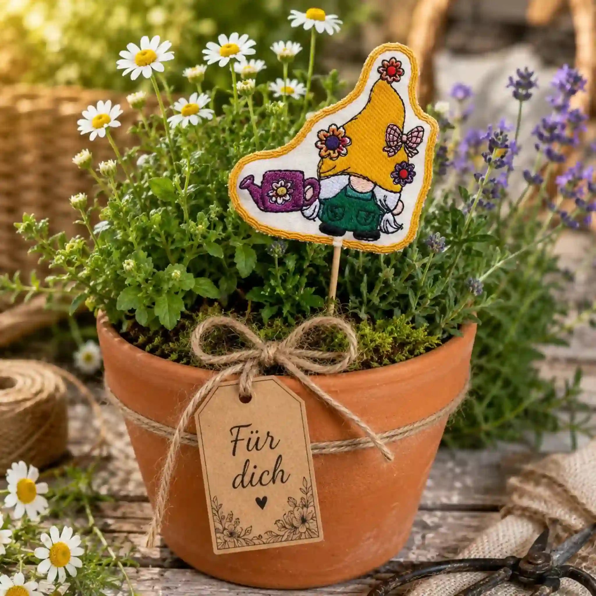 ITH Stickdatei Stabfigur Garten- & Grillwichtel 10x10