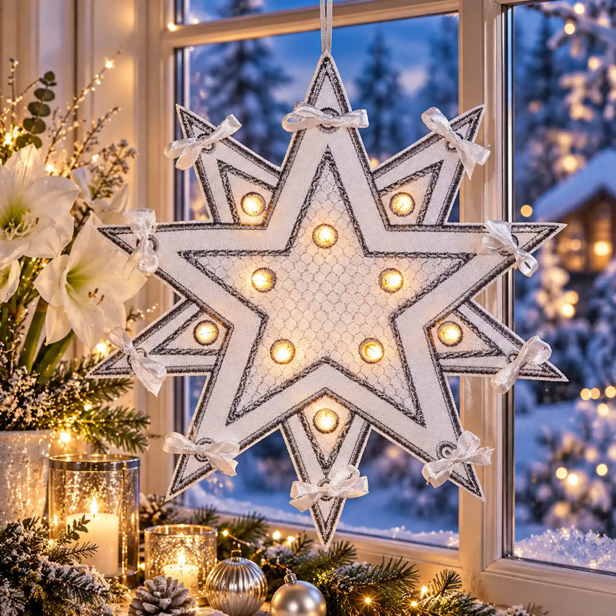 ITH Stickdatei Weihnachtsstern
