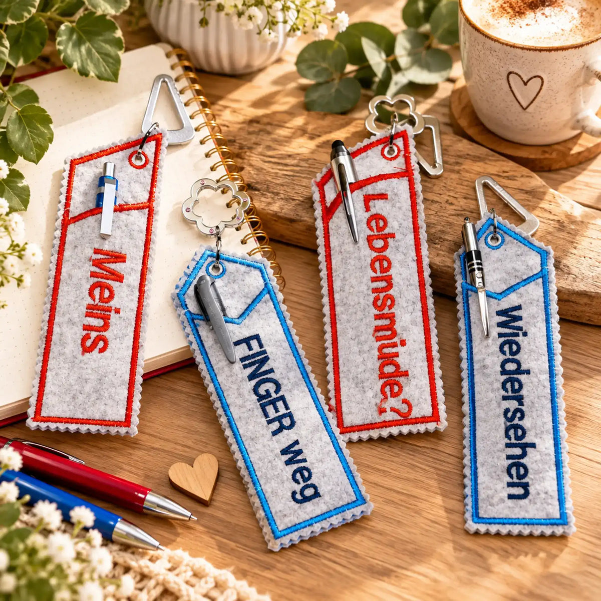 ITH Stickdatei Lesezeichen & Stifte-Etui – 11 Dateien für 13x18