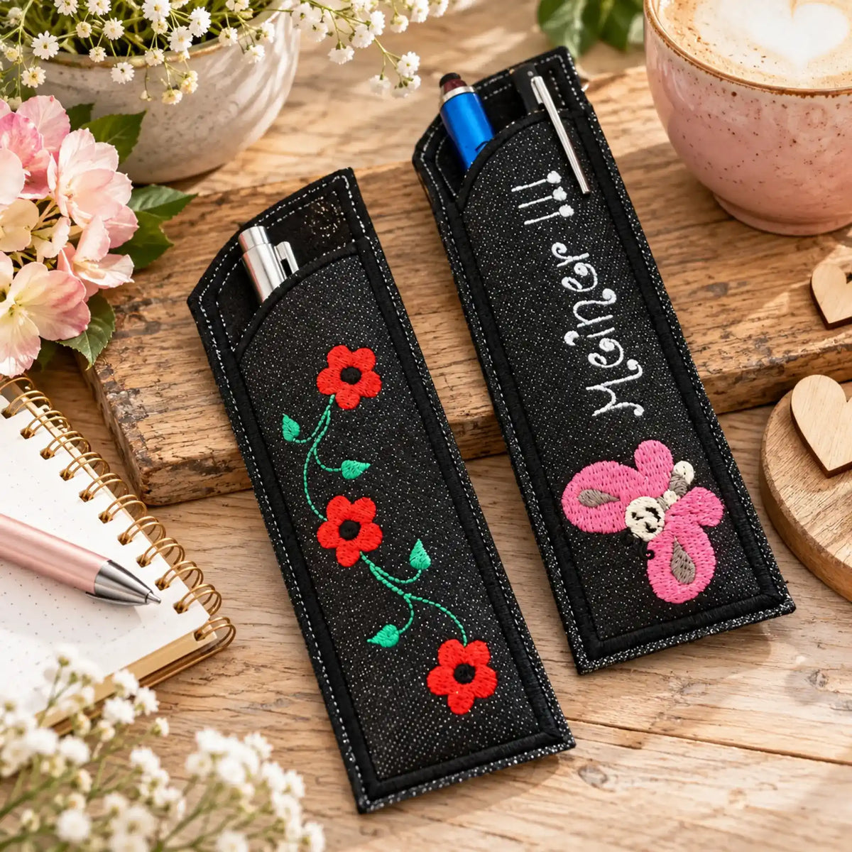 ITH Stickdatei Lesezeichen & Stifte-Etui – 11 Dateien für 13x18