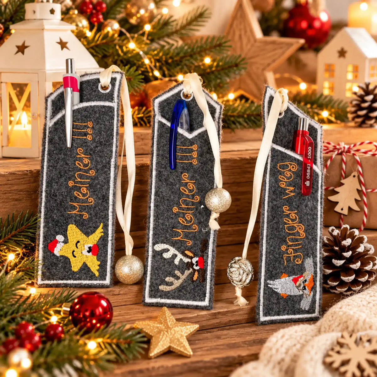 ITH Stickdatei Lesezeichen & Stifte-Etui – 11 Dateien für 13x18