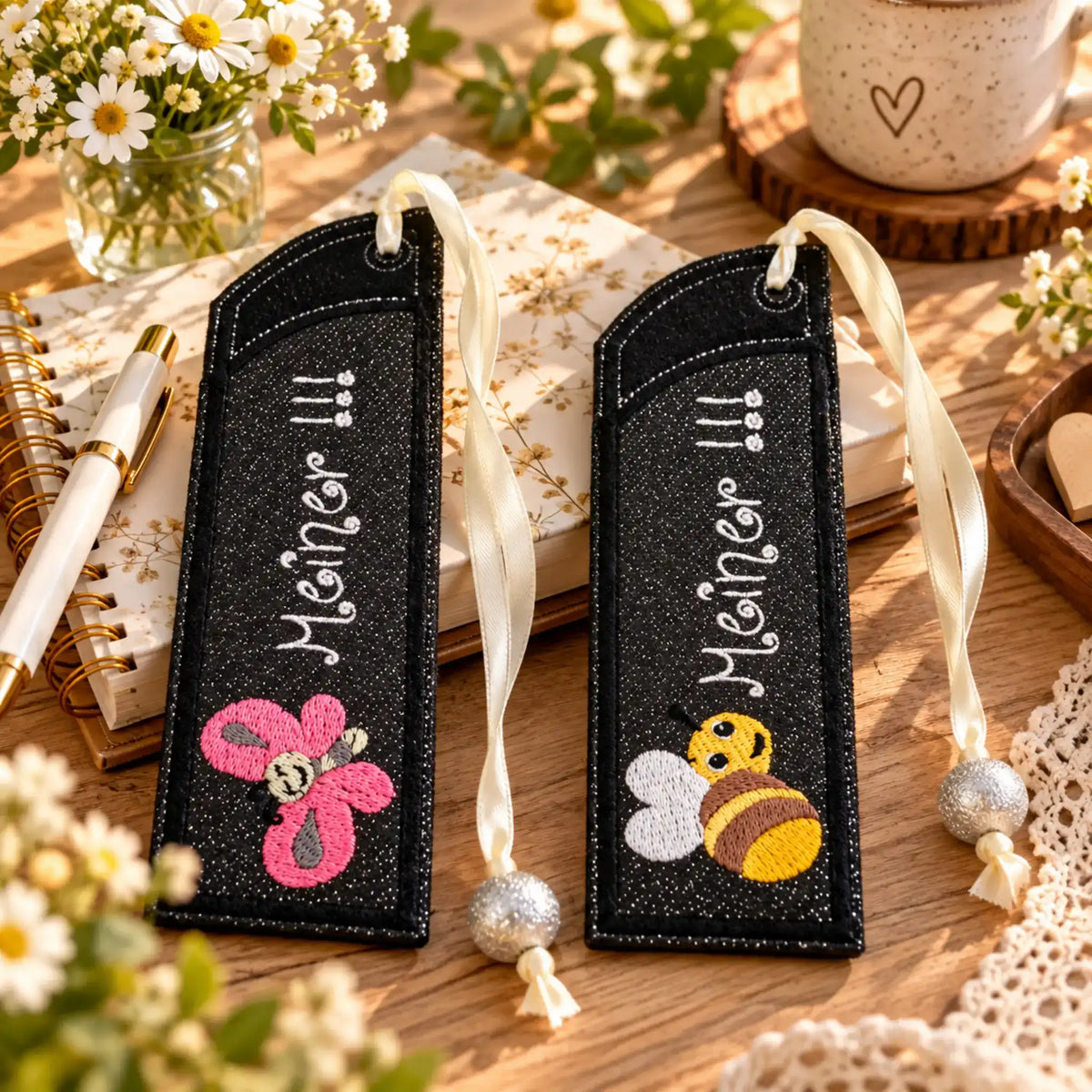 ITH Stickdatei Lesezeichen & Stifte-Etui – 11 Dateien für 13x18