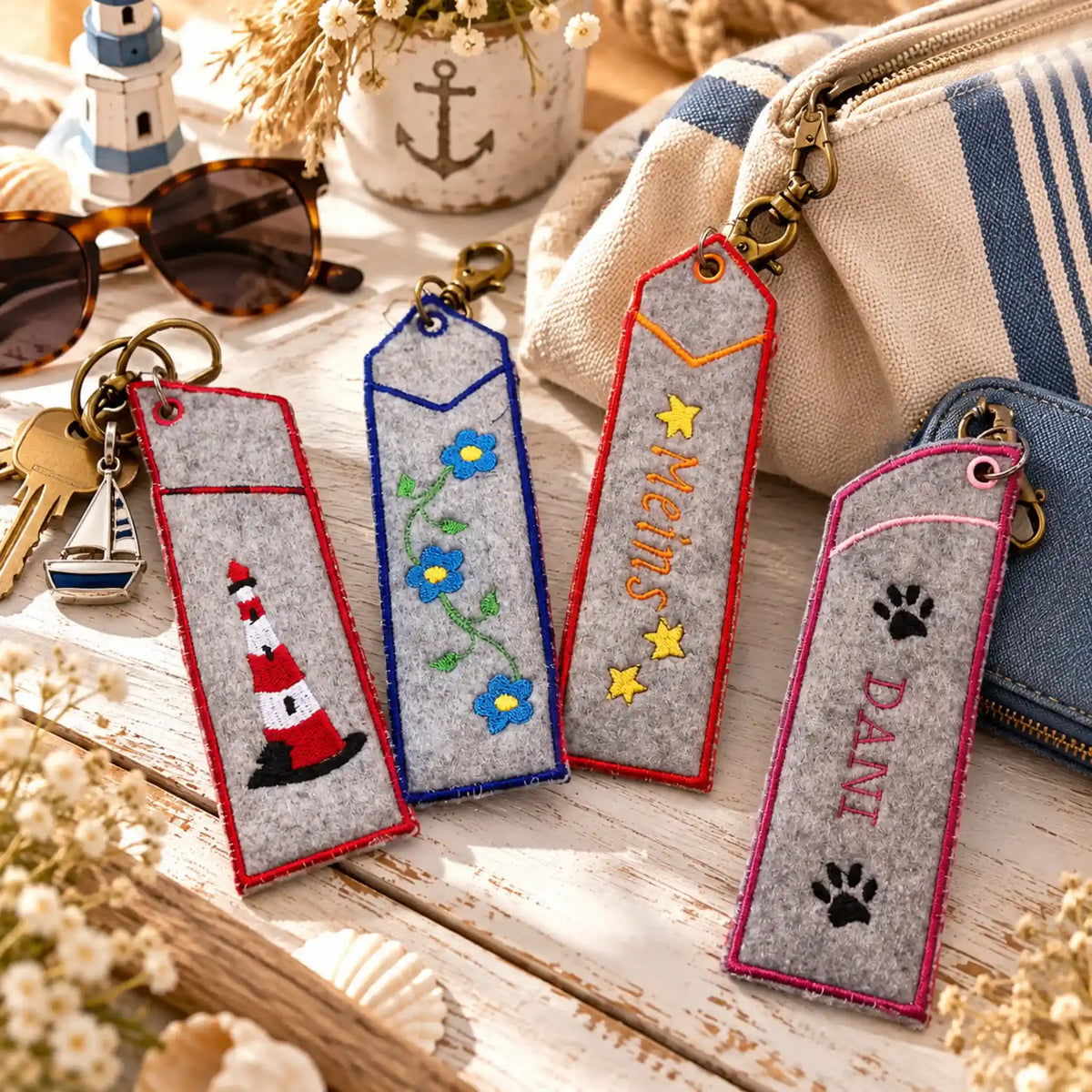 ITH Stickdatei Lesezeichen & Stifte-Etui – 11 Dateien für 13x18