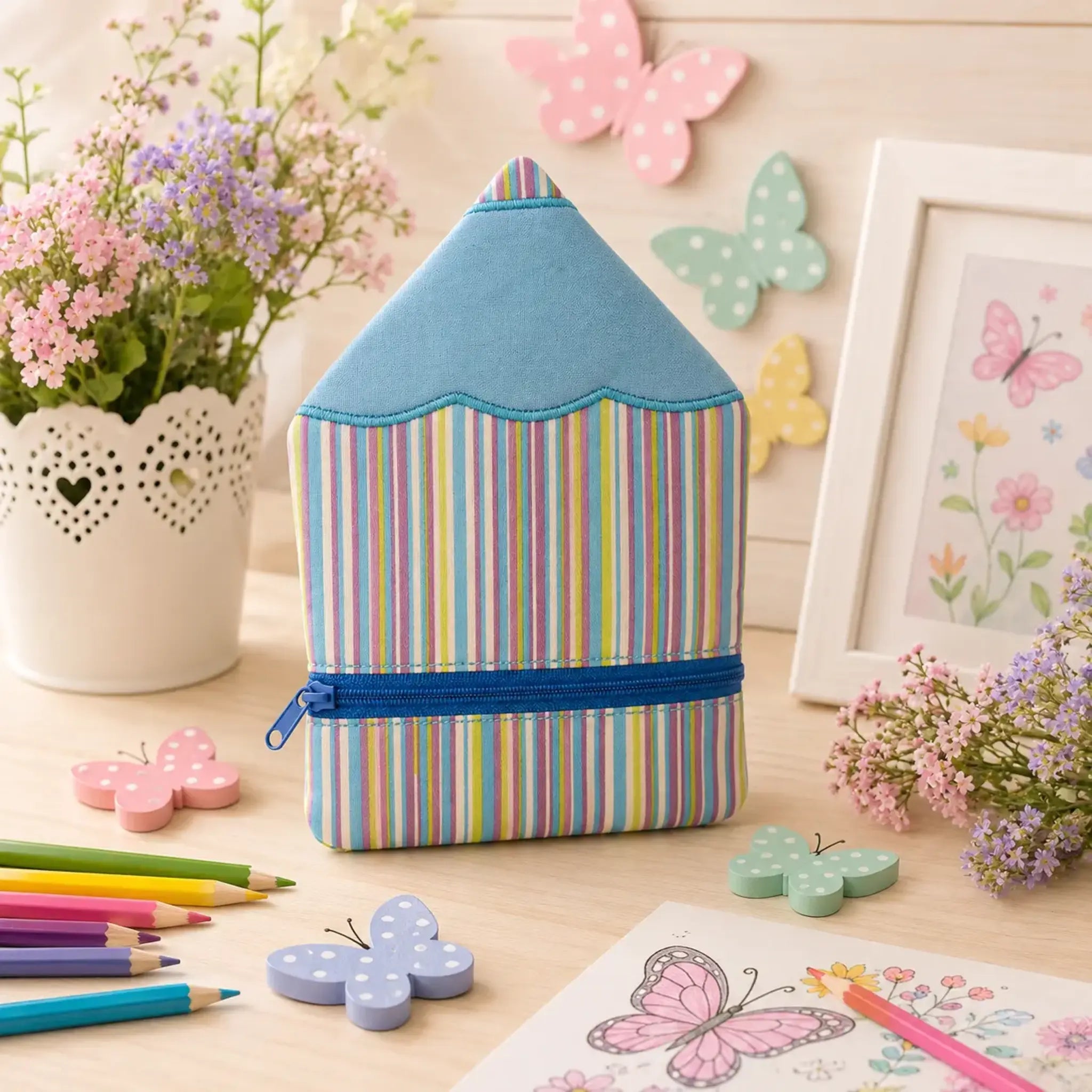 ITH Stickdatei Stiftetasche Buntstift