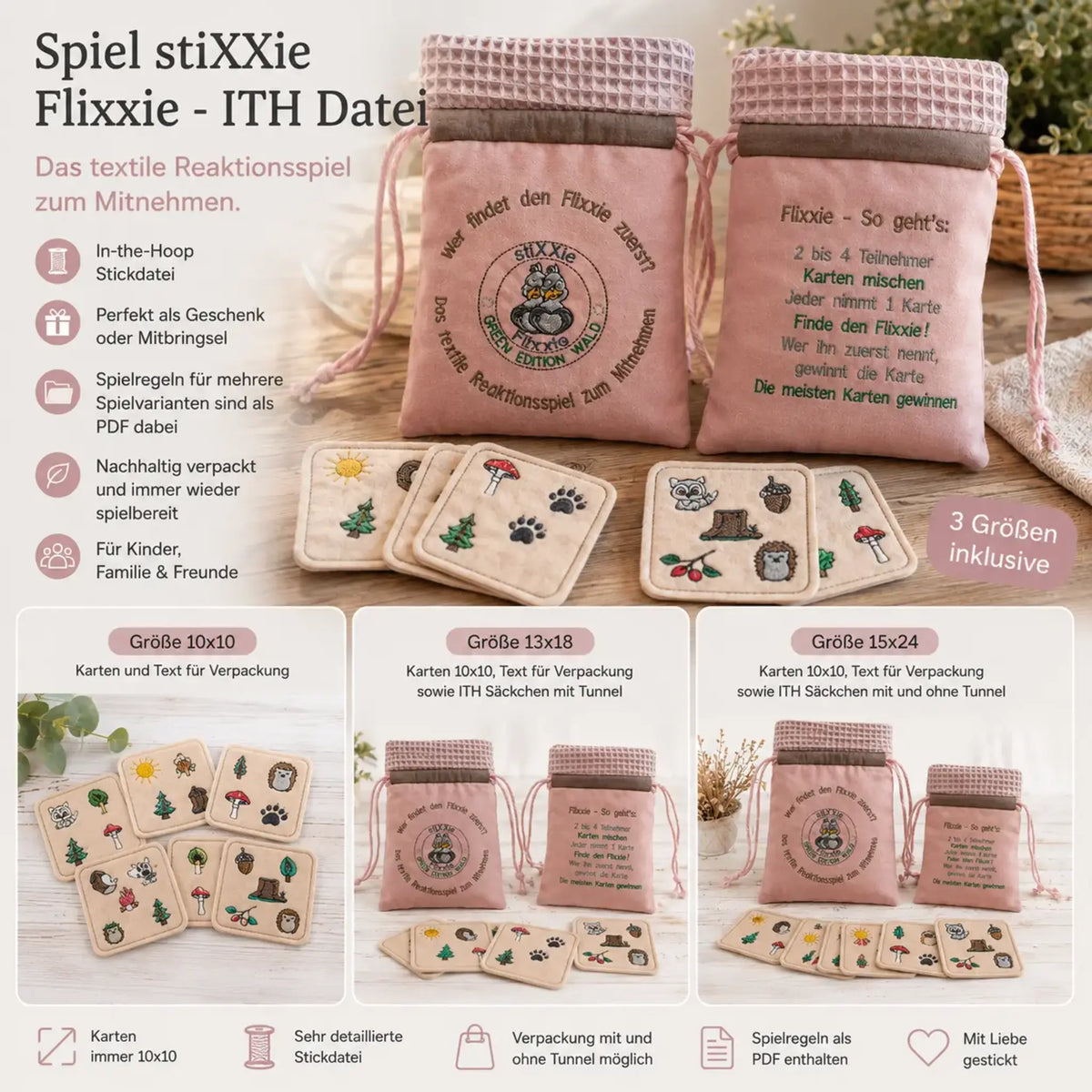 Spiel stiXXie Flixxie - ITH Stickdatei