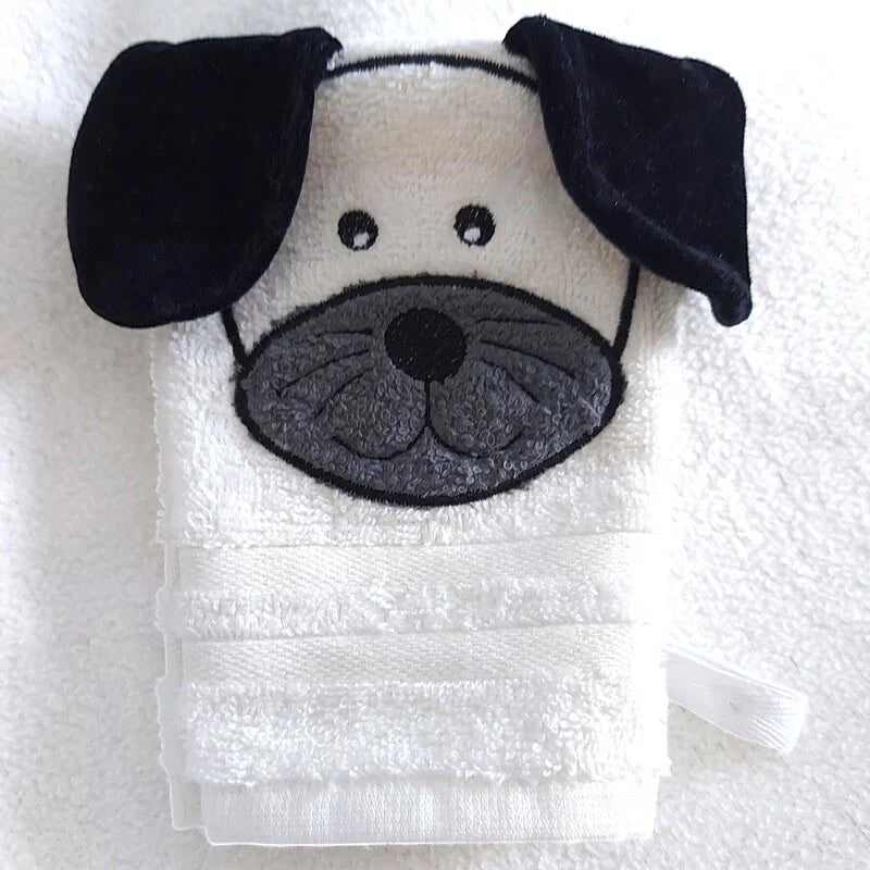 ITH Stickdatei Tierwaschlappen und Fingerpuppen