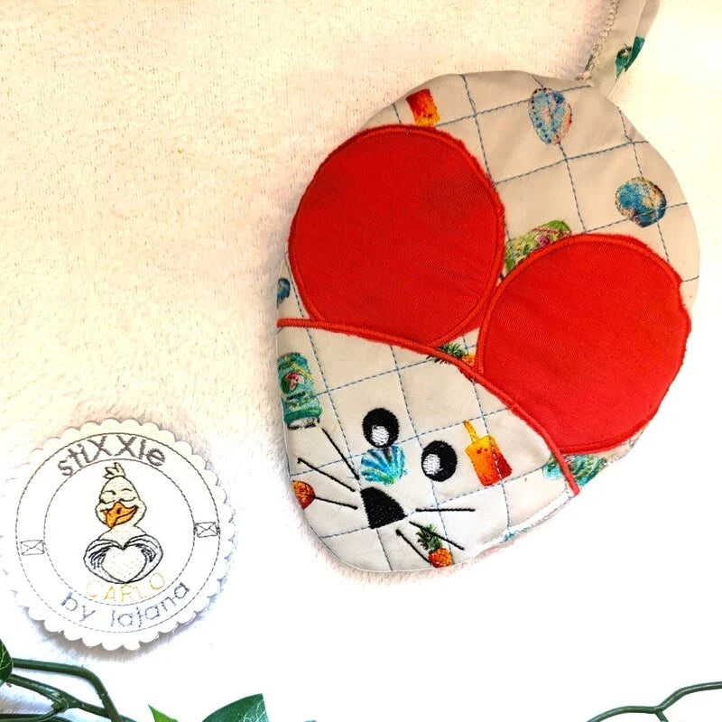 ITH Stickdatei Topflappen Maus