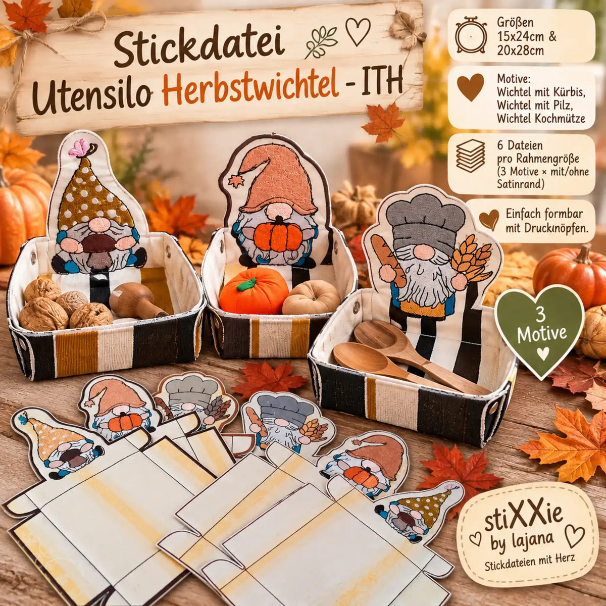 ITH Stickdatei Utensilo Herbstwichtel