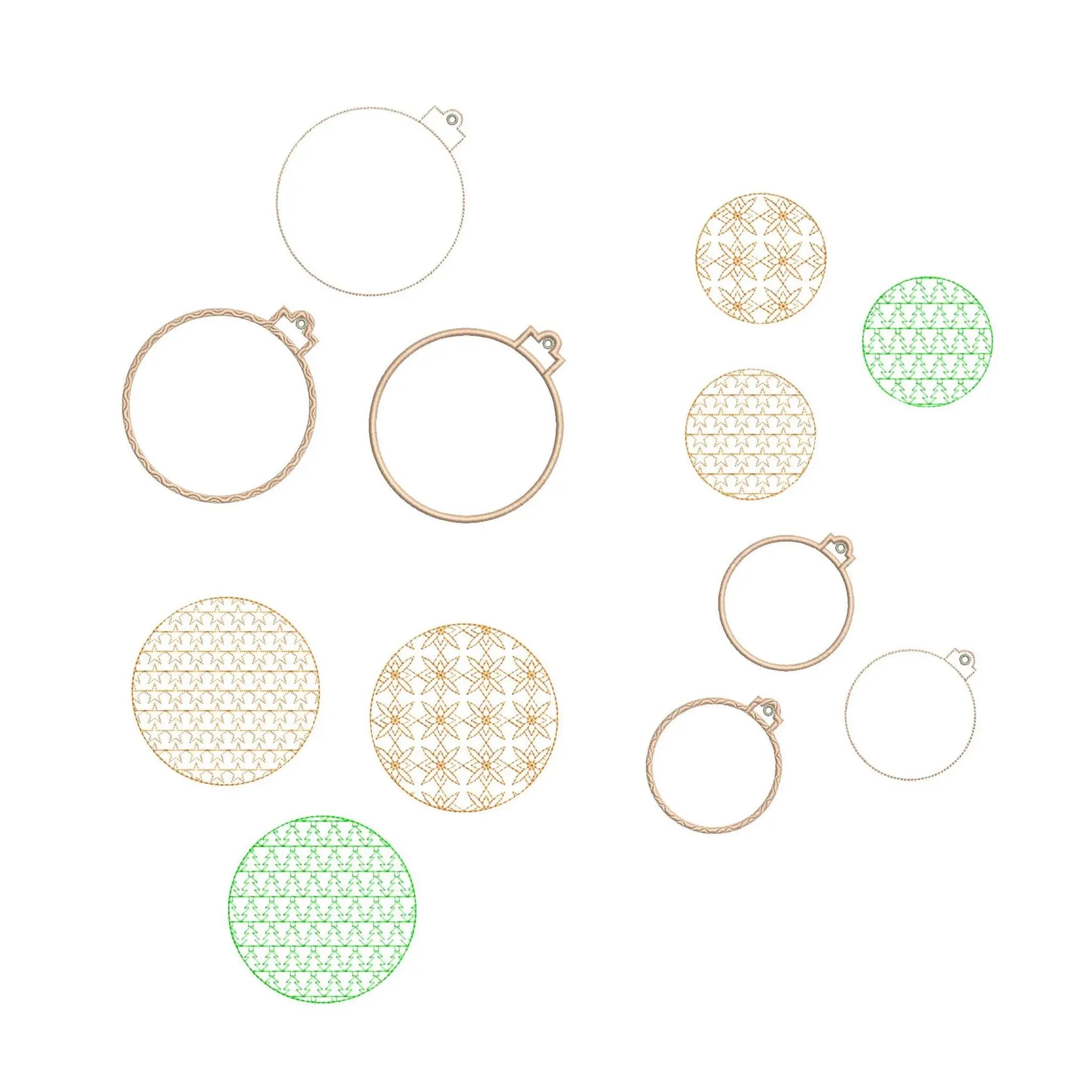 ITH Stickdatei Weihnachtskugel Blanko