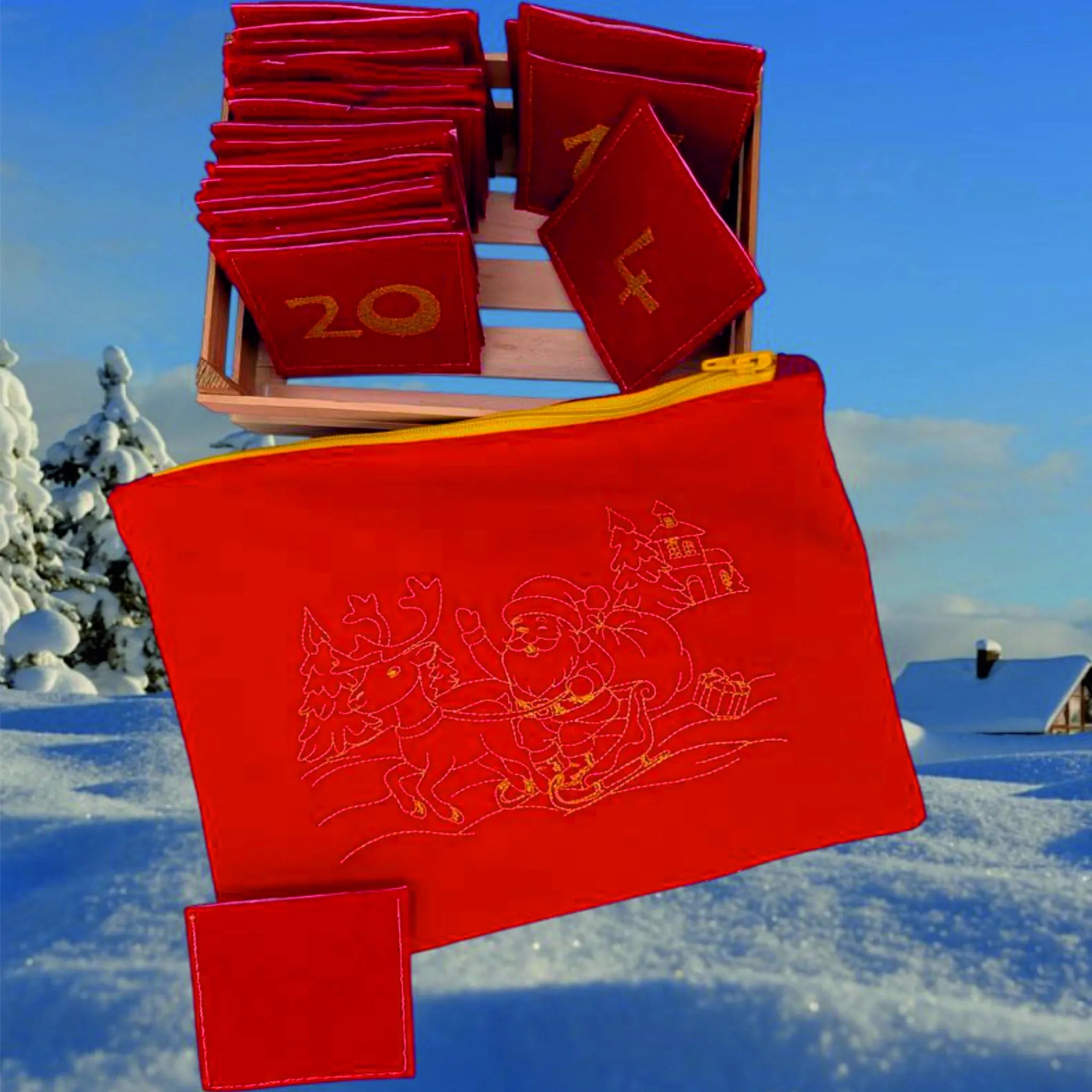 ITH Stickdatei Weihnachtslegespiel