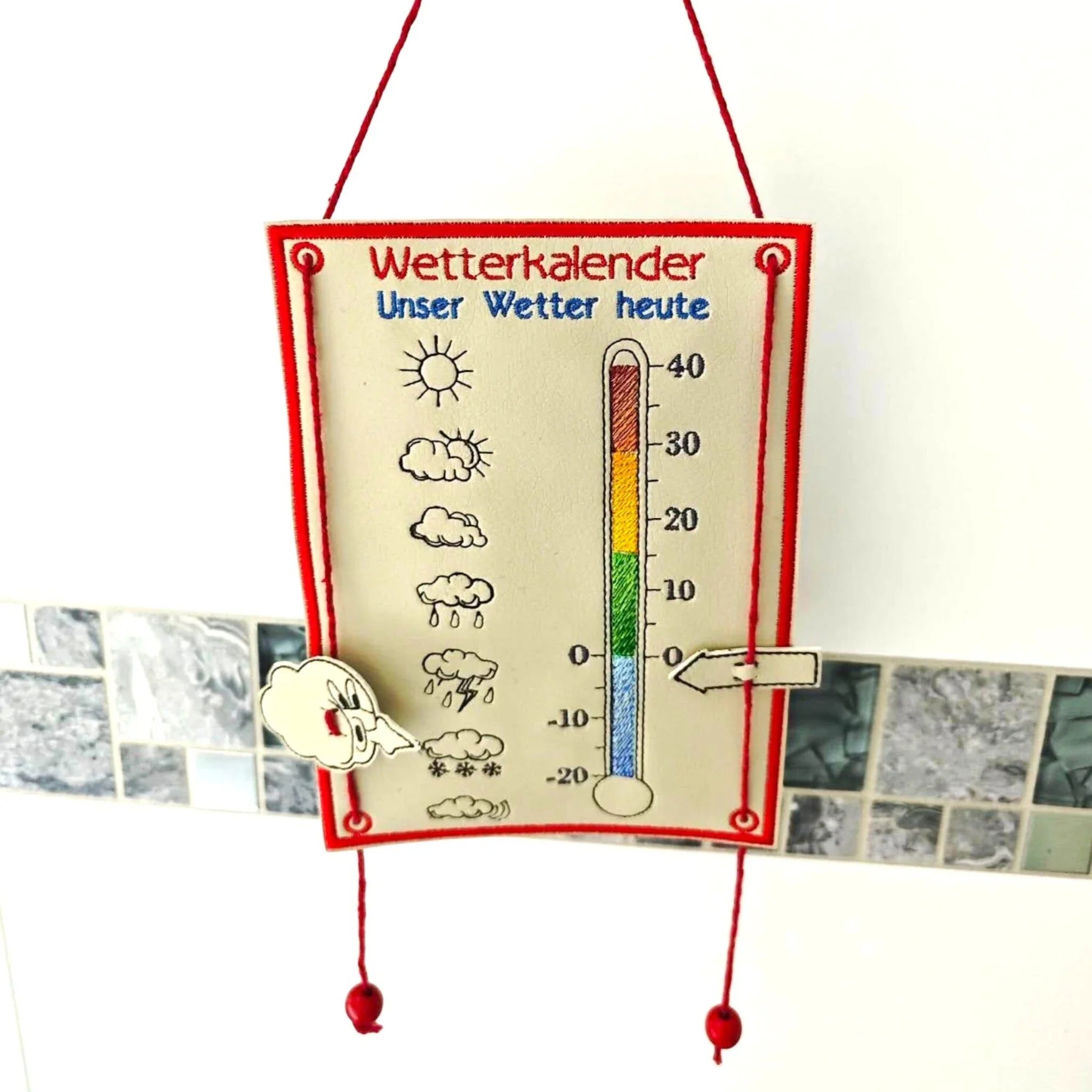 ITH Stickdatei Wetterkalender