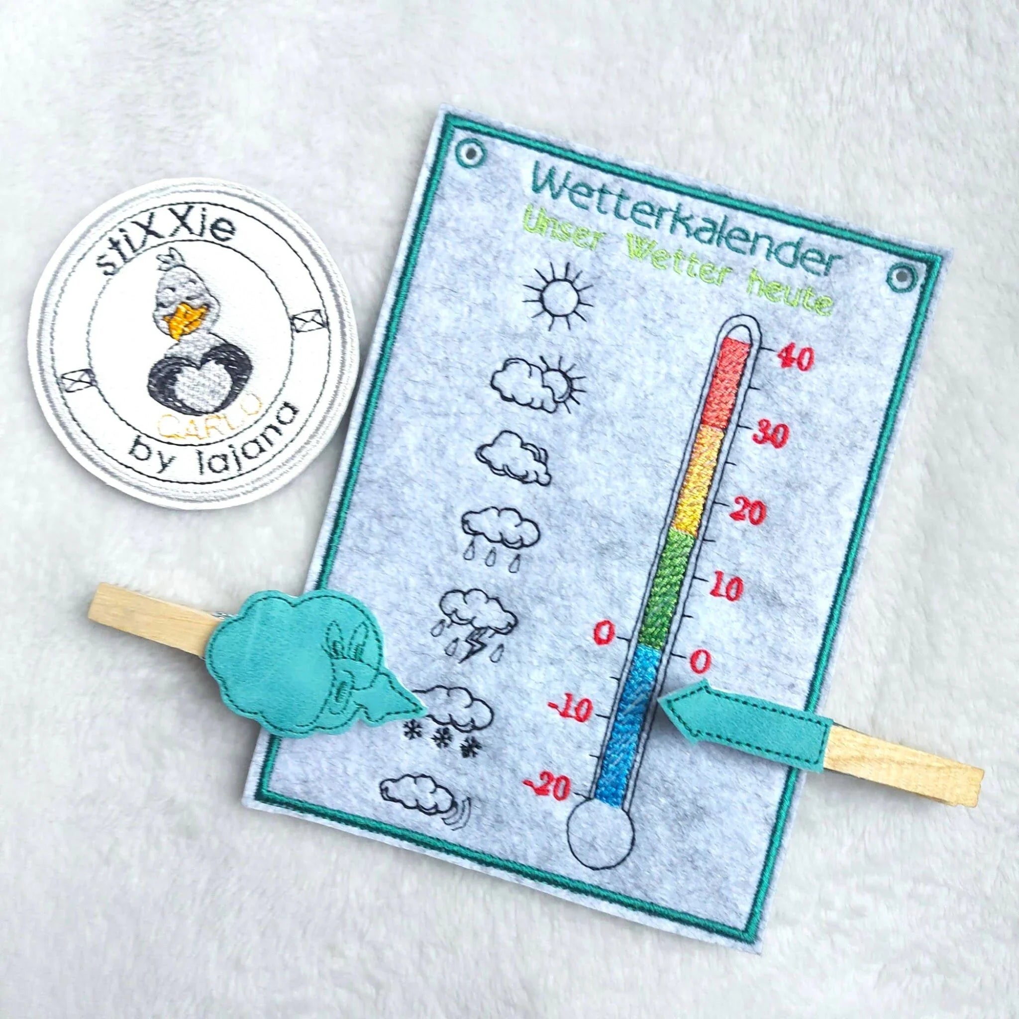 ITH Stickdatei Wetterkalender