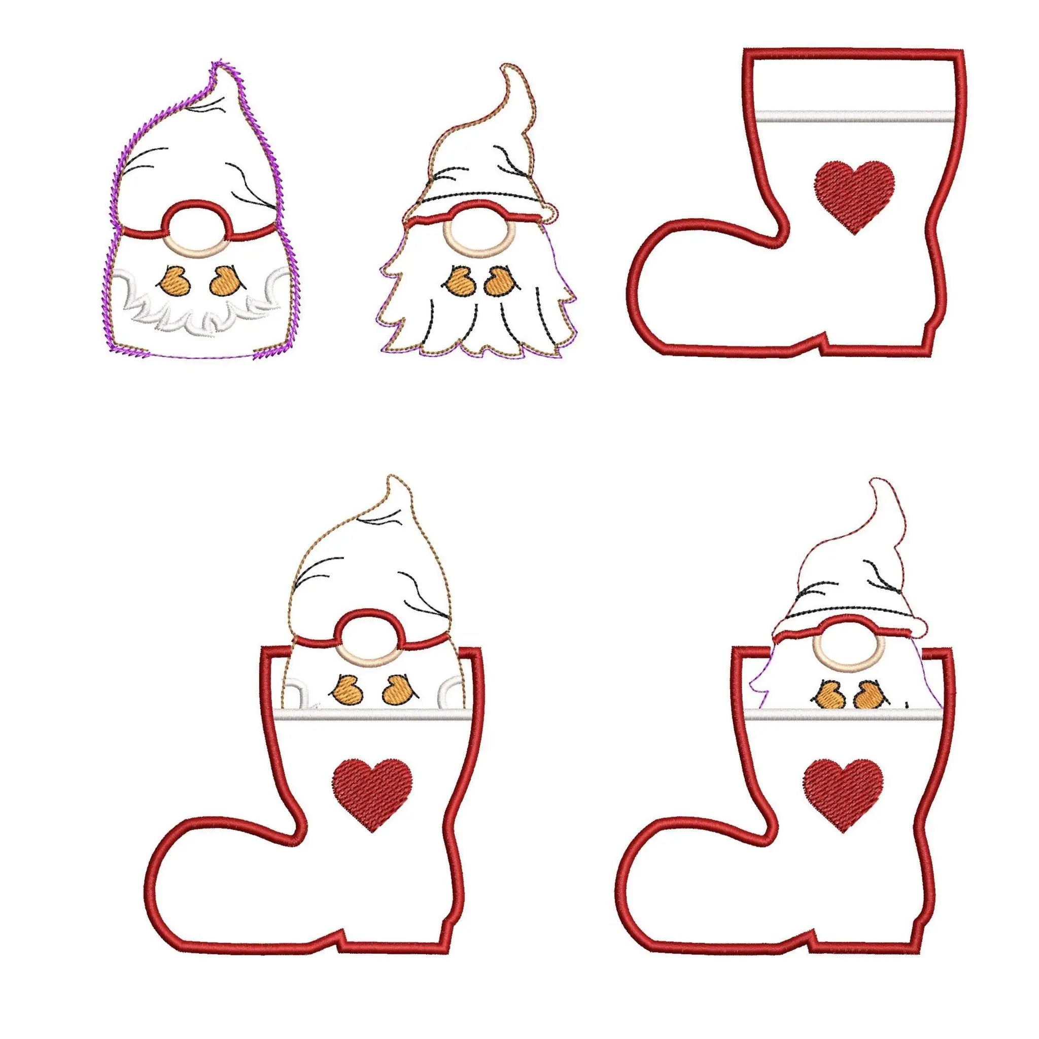 ITH Stickdatei Wichtel im Stiefel