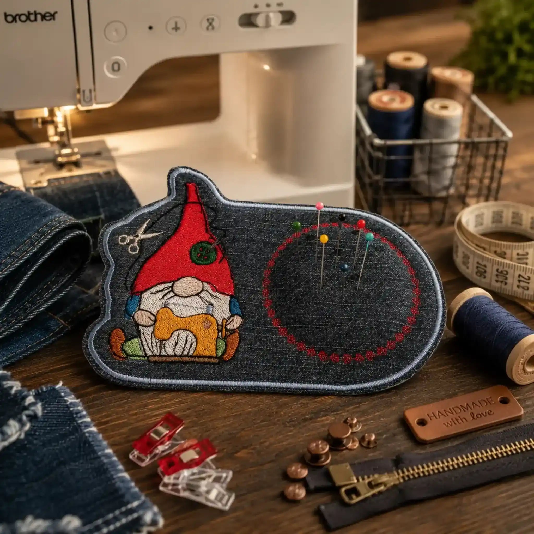ITH Stickdatei Nadelkissen Nähwichtel