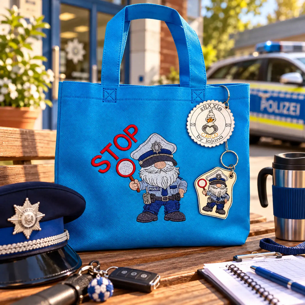 ITH Stickdatei Wichtel Polizei