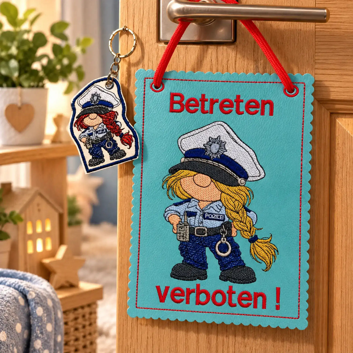 ITH Stickdatei Wichtel Polizei