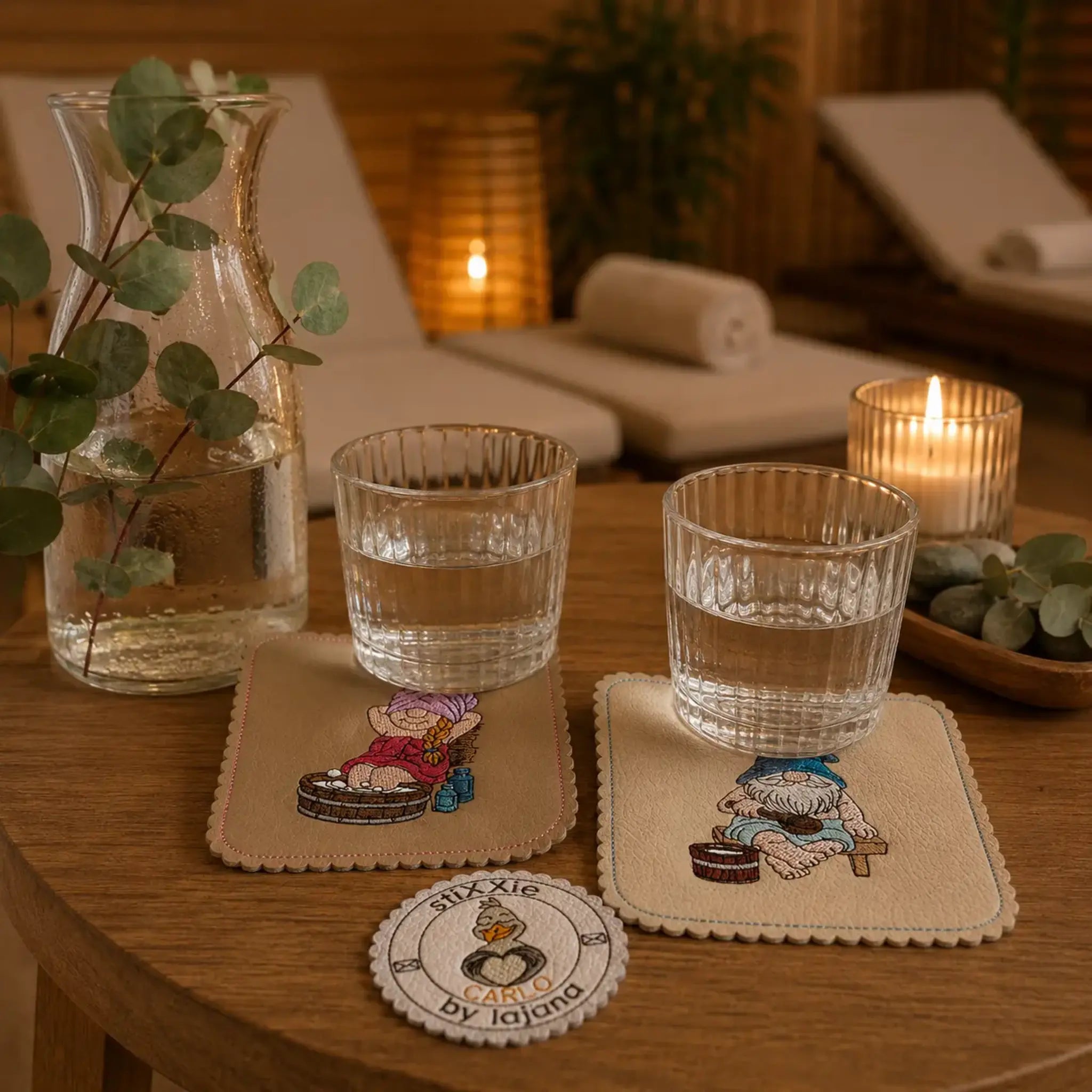 ITH Stickdatei Wichtel Wellness