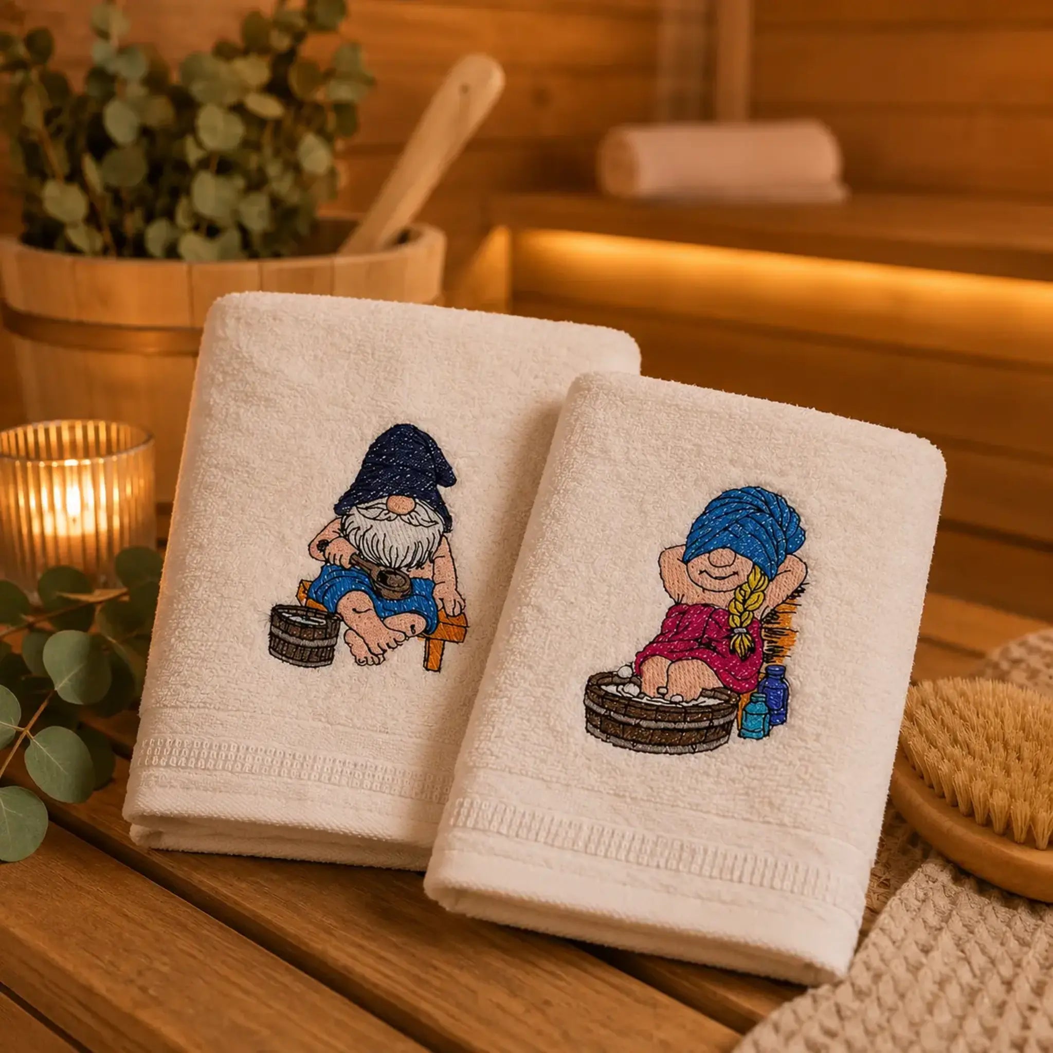 ITH Stickdatei Wichtel Wellness