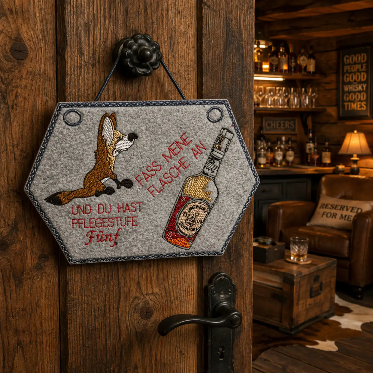 ITH Stickdatei Wolf und Coyote mit Sprüchen