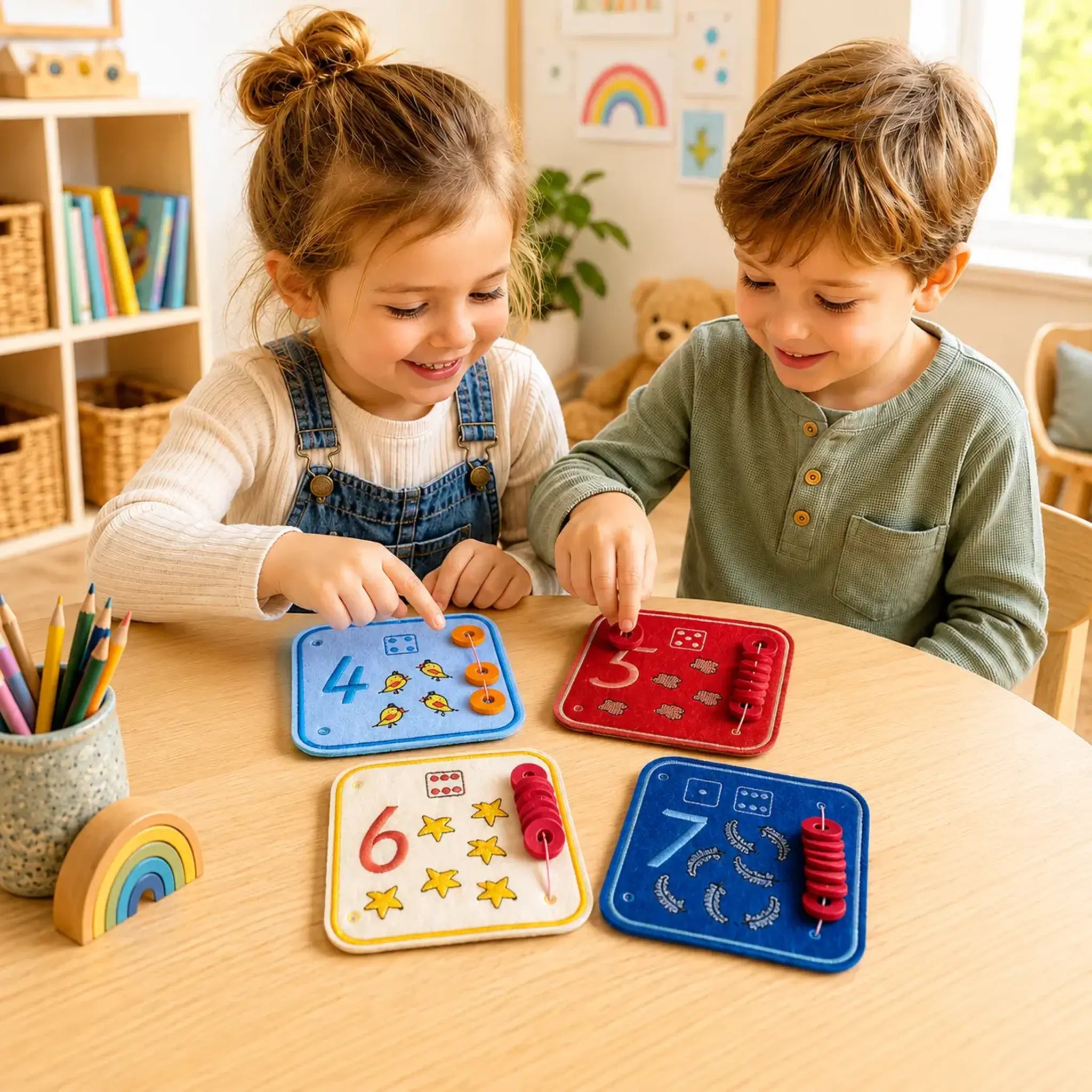 ITH Stickdatei Zahlenlehre Null bis Zehn | In-the-Hoop