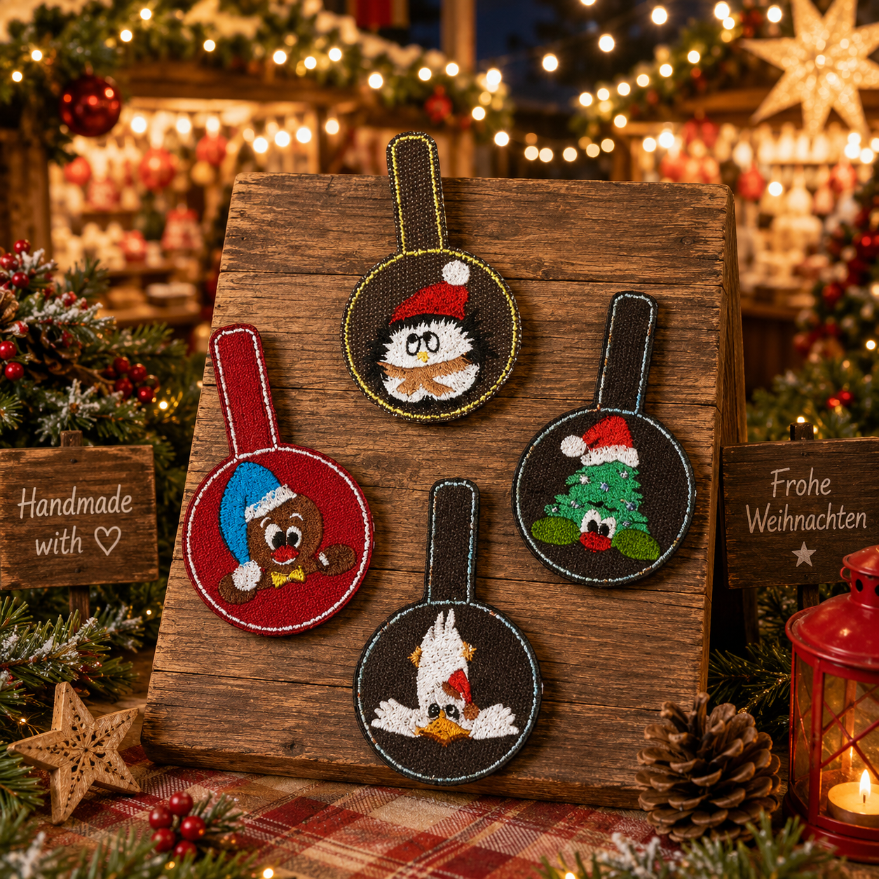 ITH Stickdatei Schlüsselanhänger Weihnachten