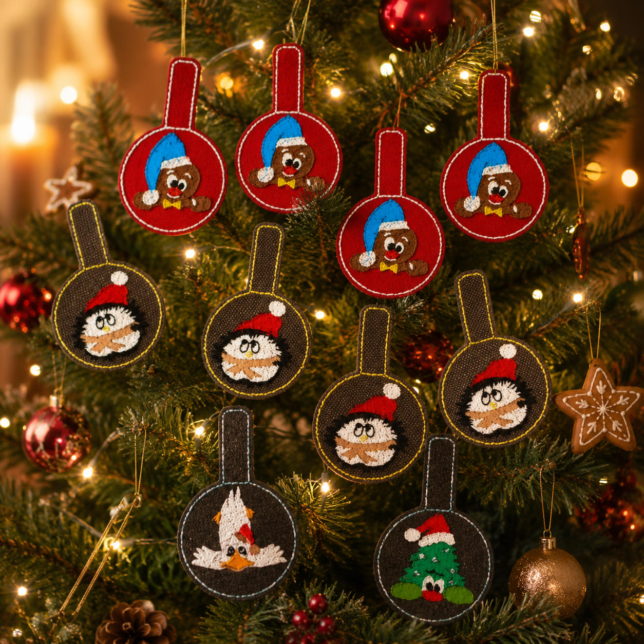 ITH Stickdatei Schlüsselanhänger Weihnachten