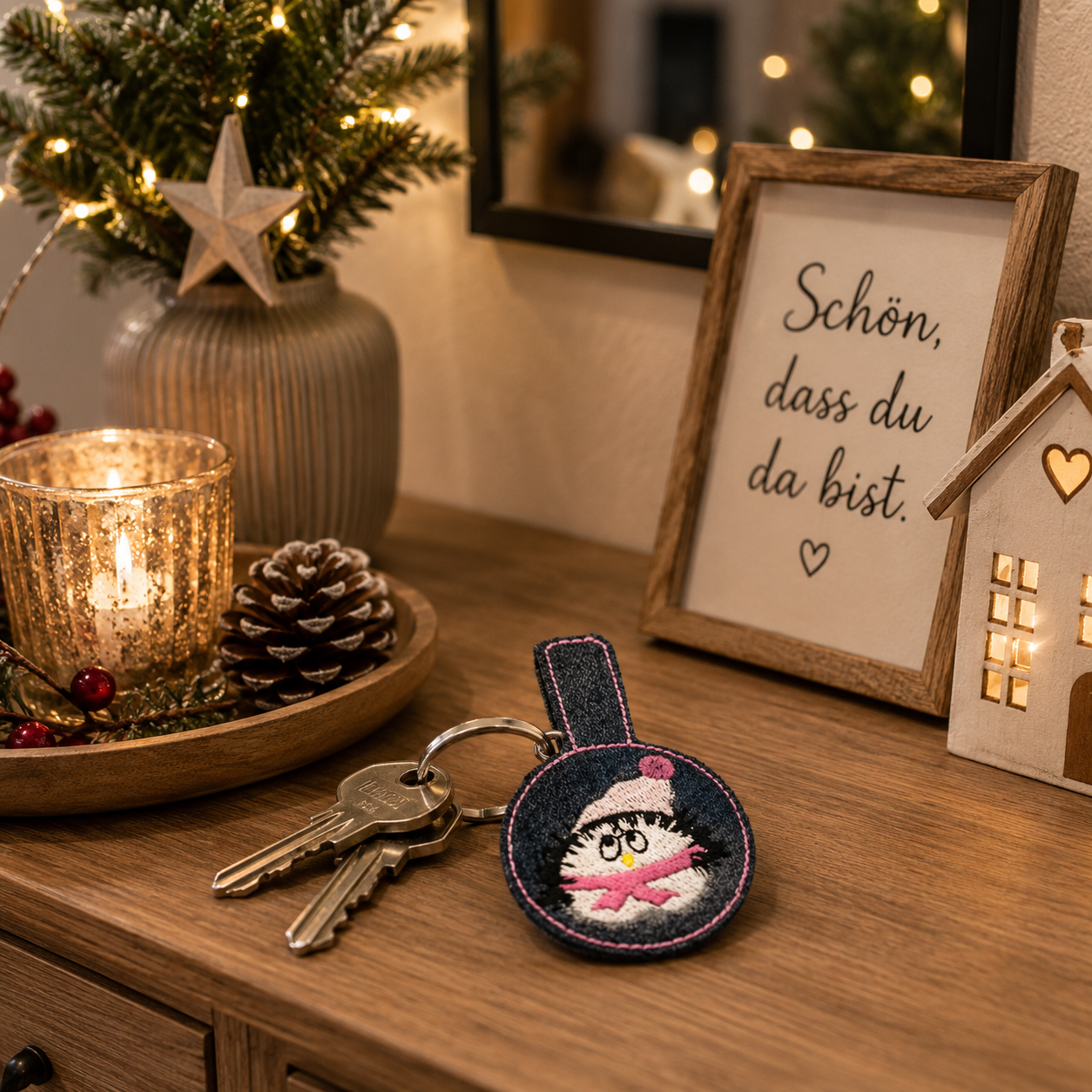 ITH Stickdatei Schlüsselanhänger Weihnachten