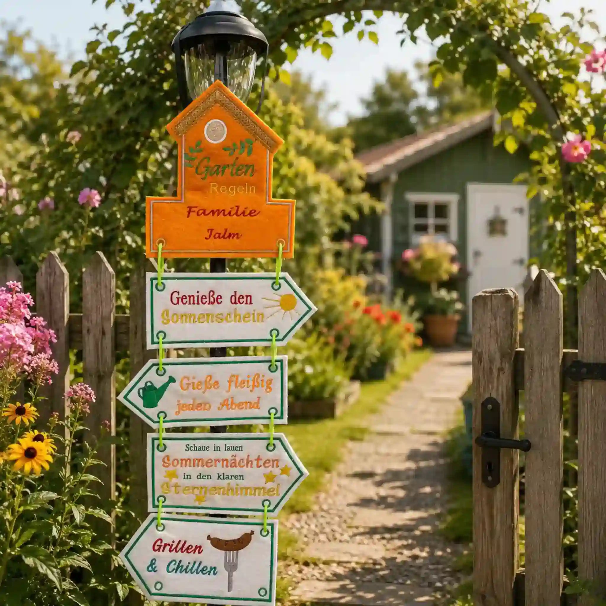 ITH Stickdatei Gartendeko