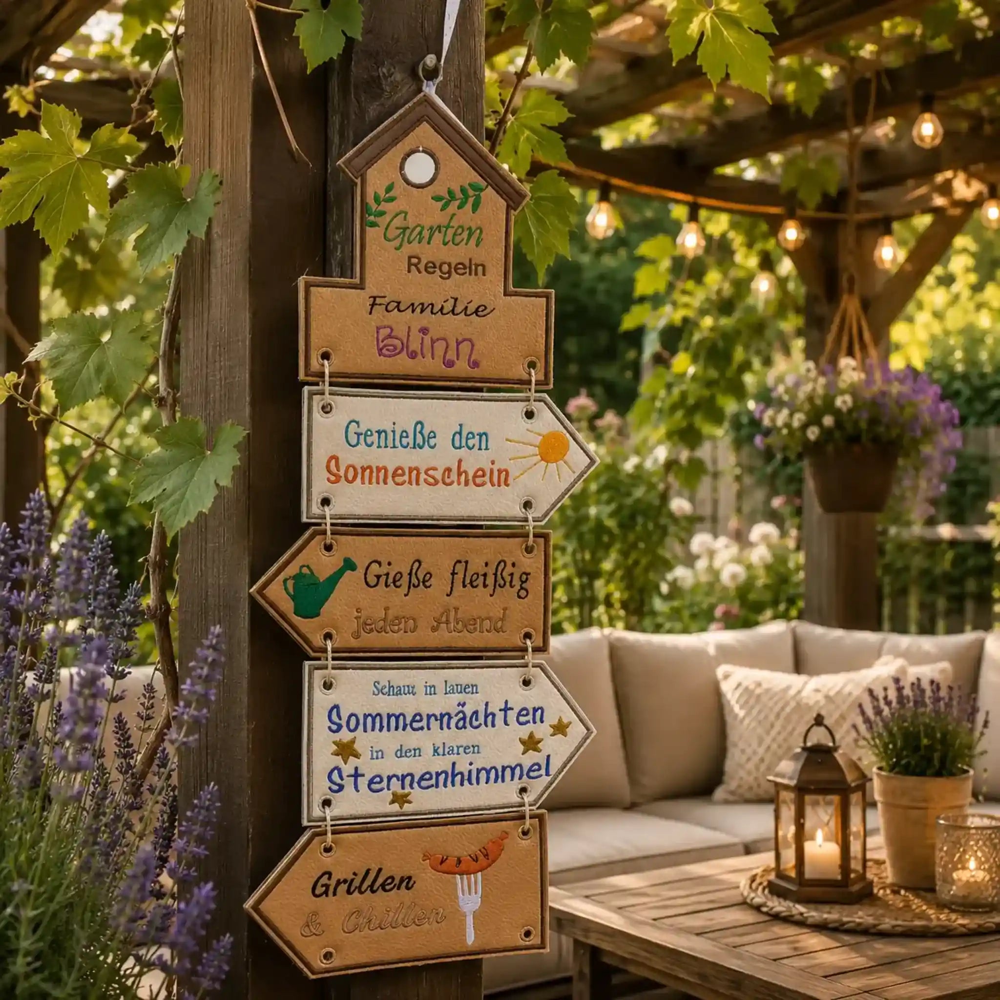 ITH Stickdatei Gartendeko