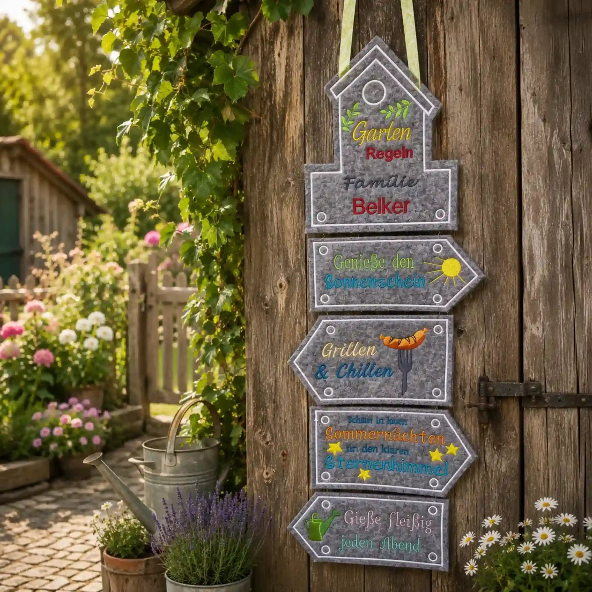 ITH Stickdatei Gartendeko