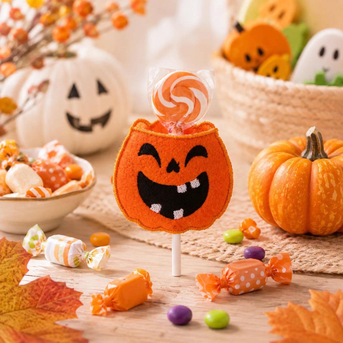 ITH Stickdatei Tasche Halloween Kürbis