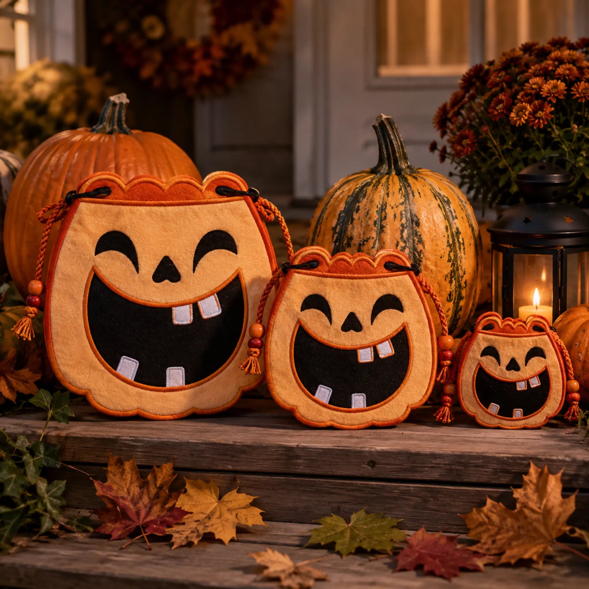 ITH Stickdatei Tasche Halloween Kürbis
