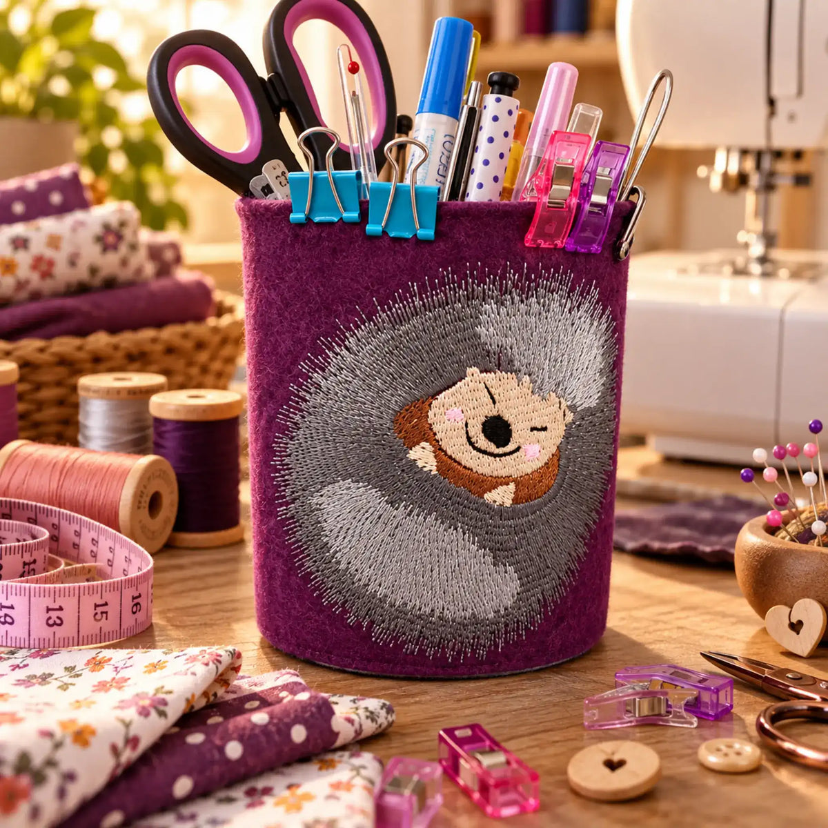 Stickdatei Igel Fredi 3-er Set – Niedliche Herbst-Motive