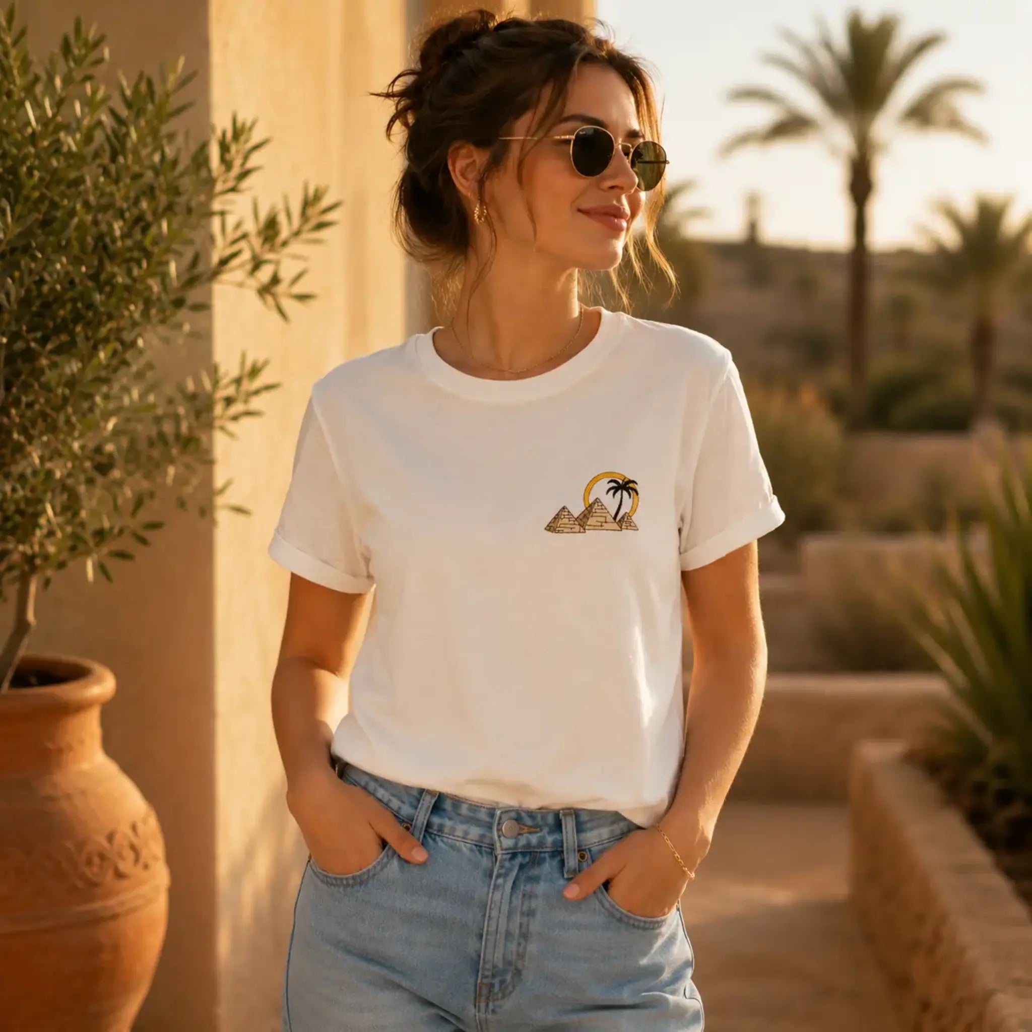 Stickdatei Pyramiden Ägypten – Silhouette Design